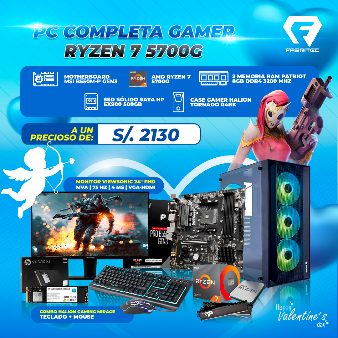 PC COMPLETA GAMER RYZEN 7 5700G