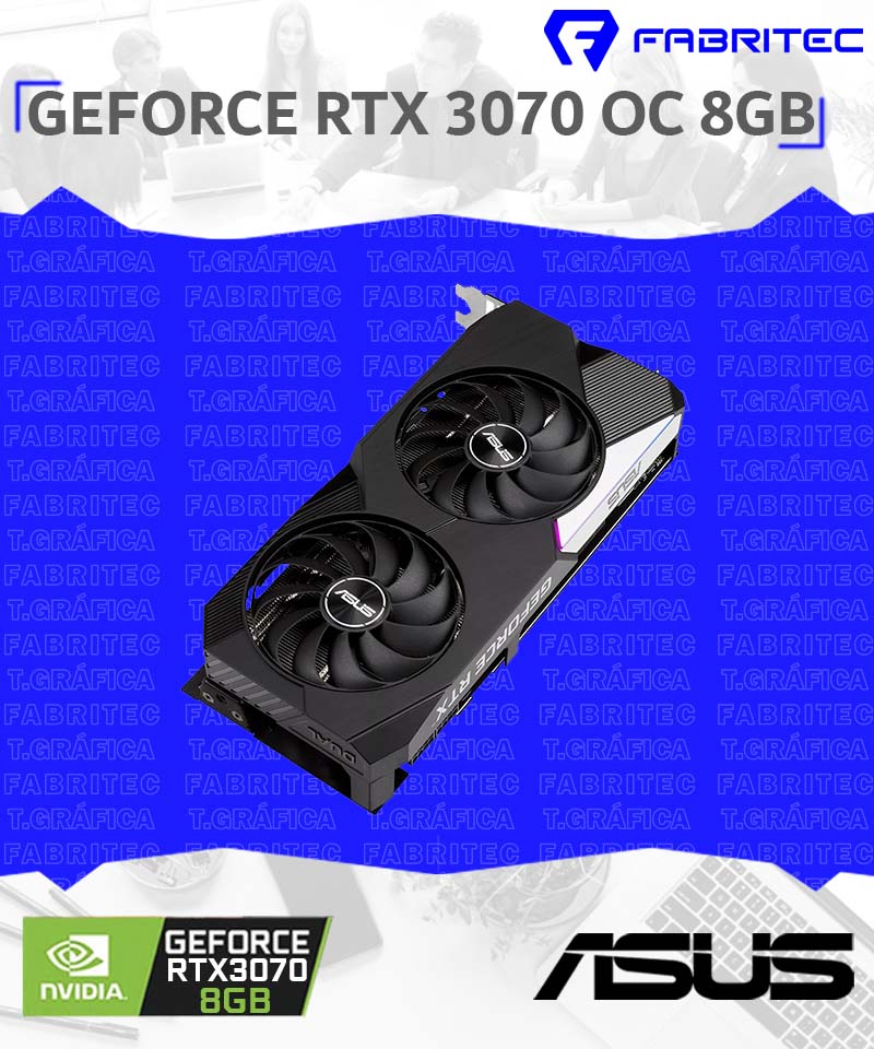 TARJETA DE VIDEO ASUS GEFORCE RTX 3070 OC 8GB V2 GDDR6 DUAL RTX3070 O8G V2 DUAL CORPORACION FABRITEC