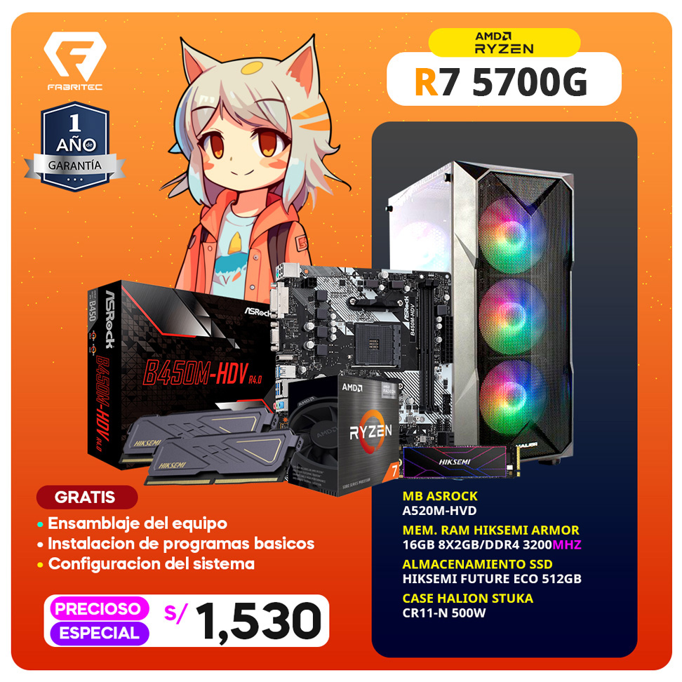 CPU RYZEN 7 5700G - GAMER 7