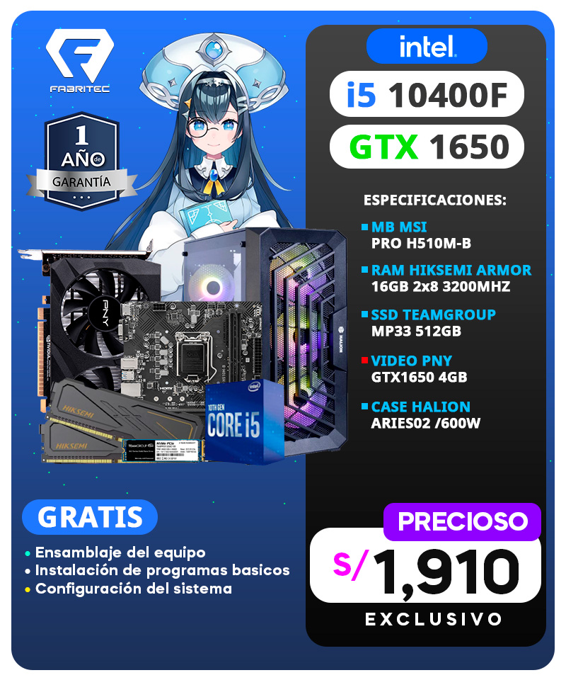 CPU INTEL 5 10400F - GAMER 13