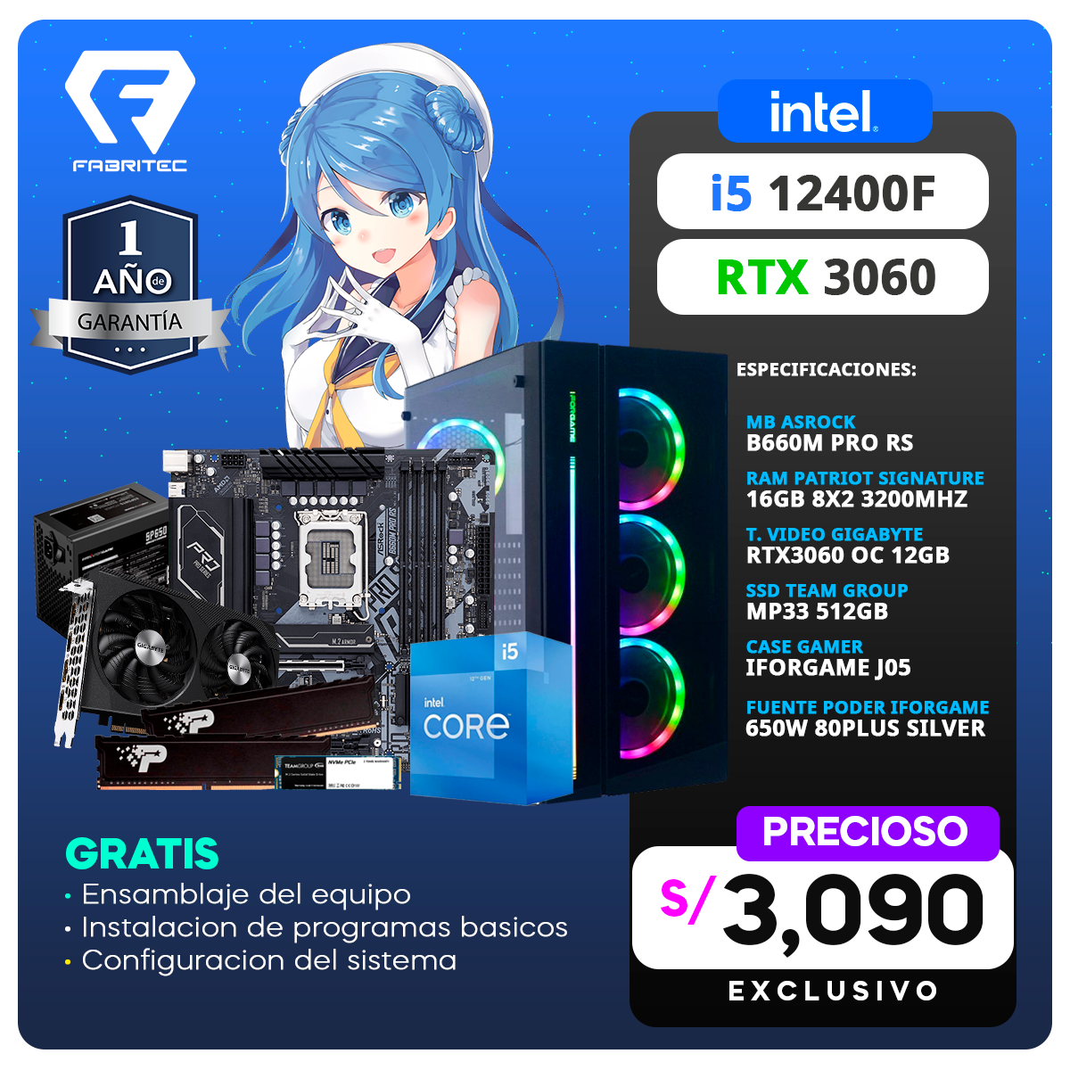 CPU INTEL 5 12400F - PC GAMER 17