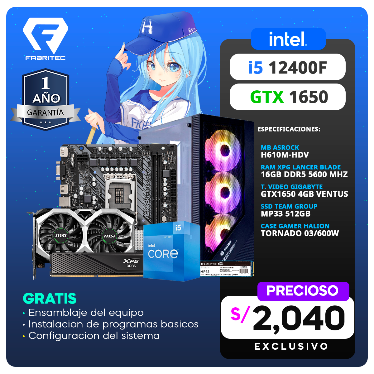 CPU INTEL 5 12400F - PC GAMER 19