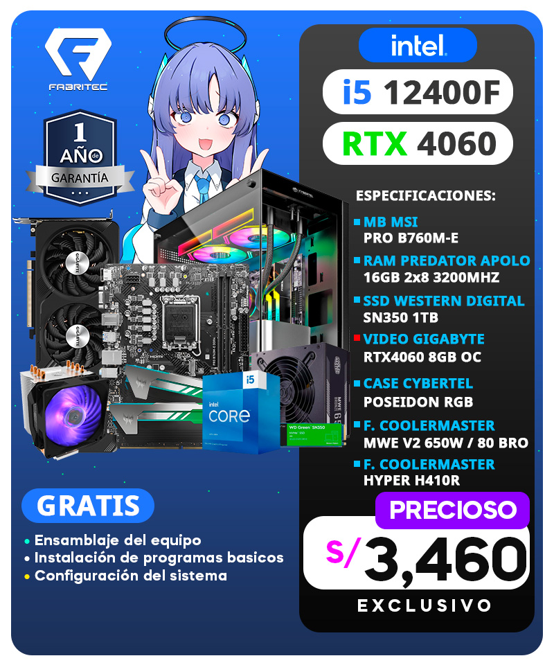 CPU INTEL 5 12400F - GAMER 22