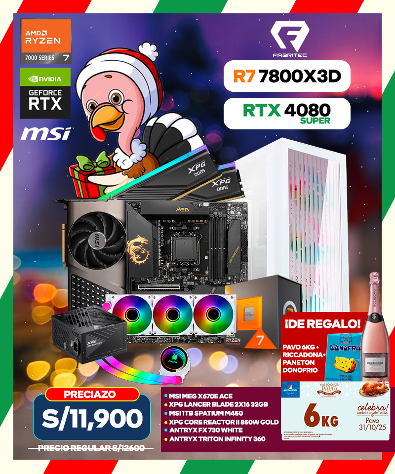 PC GAMER NAVIDAD RYZEN 7 7800X3D - AMD