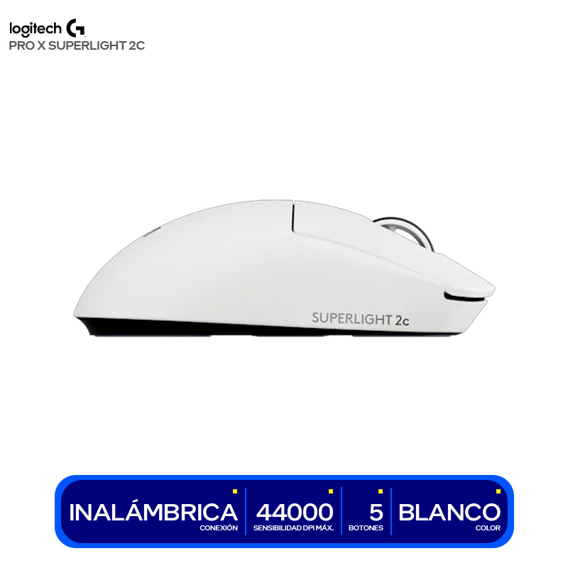 Mouse gaming logitech g pro x superlight 2c ( 910-007537 ) blanco ...