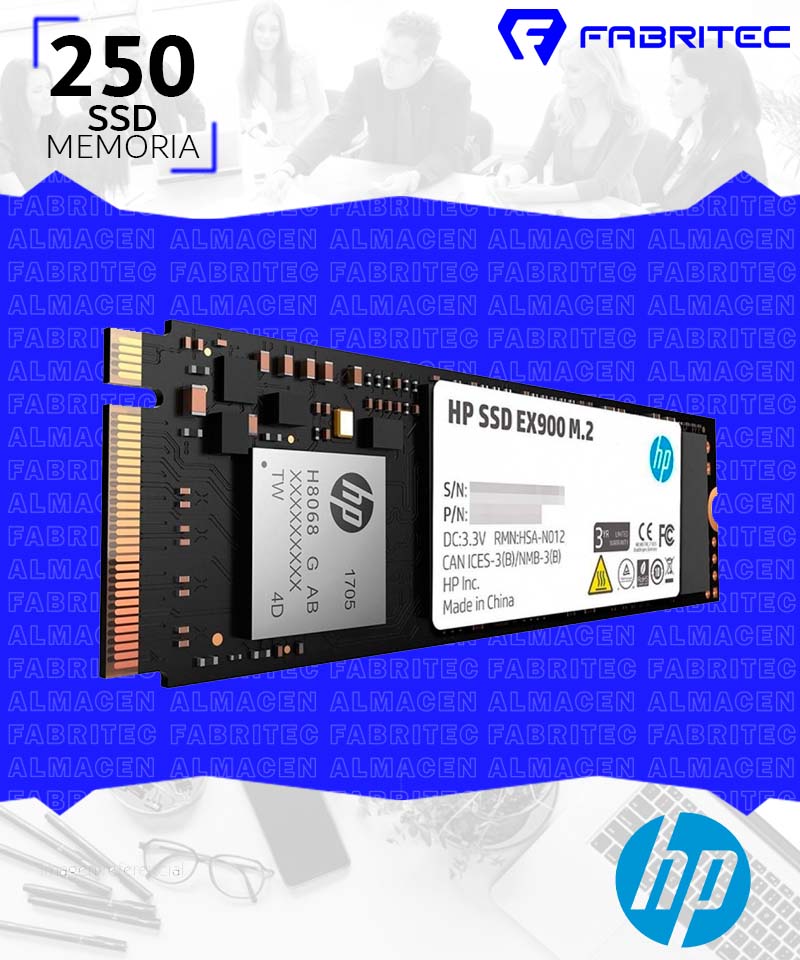 SSD SOLIDO HP EX900 250GB NVME PCIE (2YY43AA#ABB) M.2
