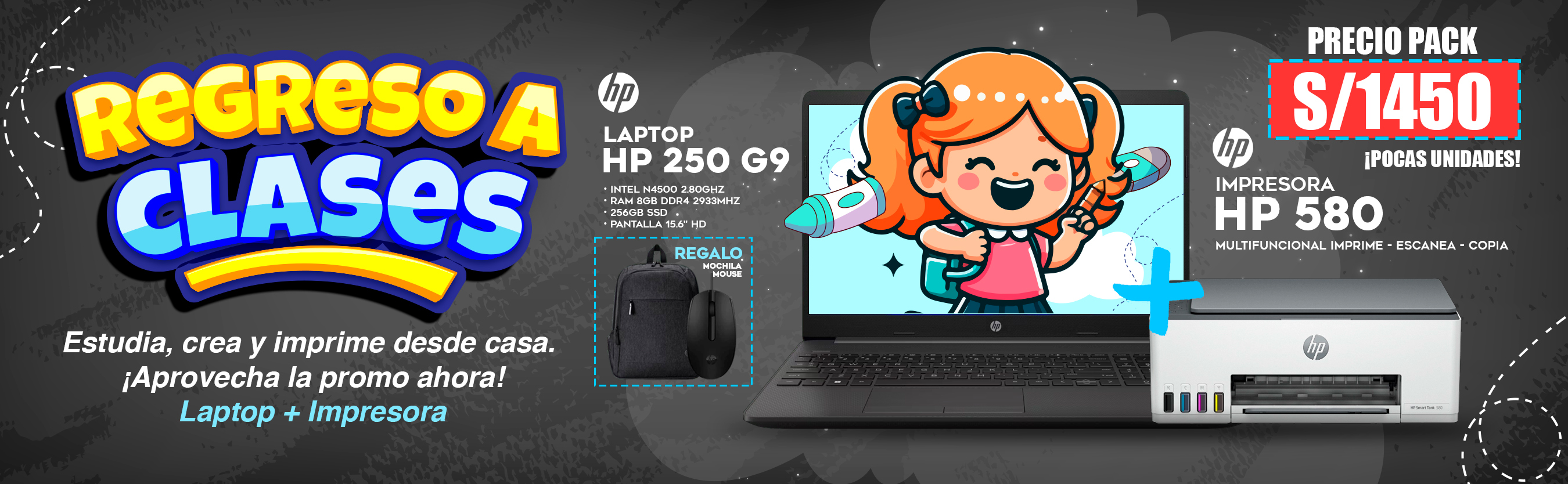 HP PROMO LAPTOP IMPRESORA