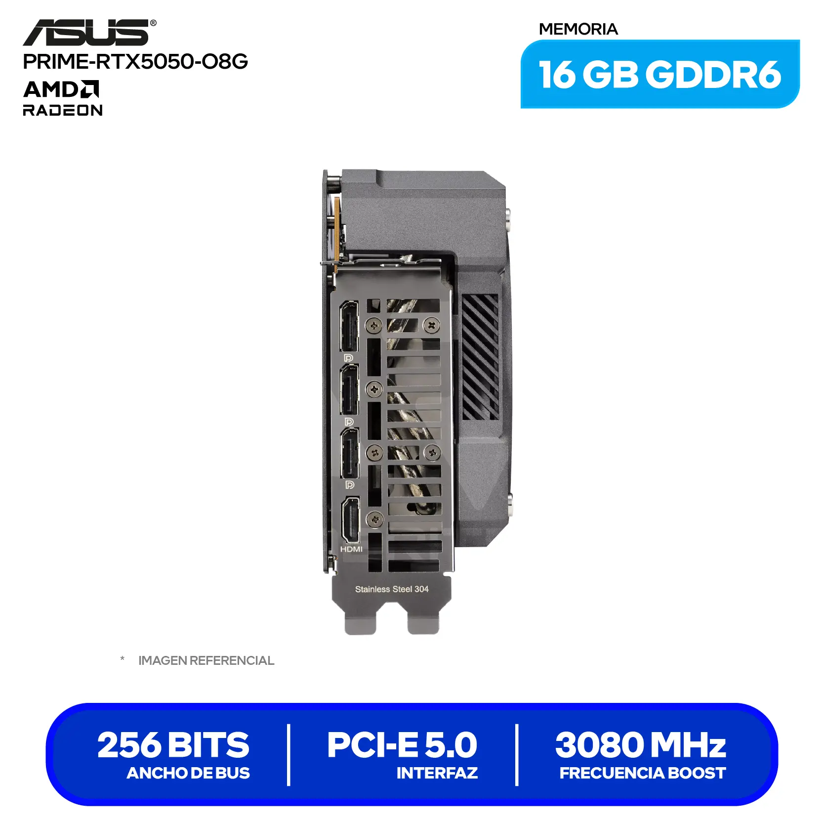 Tarjeta de video Asus TUF Gaming Radeon RX 9070 XT OC 16GB (TUF-RX9070XT-O16G-GAMING) GDDR6, 3x DisplayPort 2.1, 1x HDMI 2.1