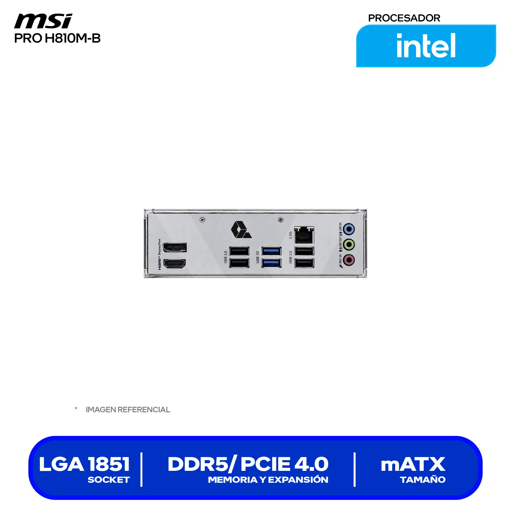 Placa madre MSI Pro H810M-B (PRO H810M-B) LGA1851, DDR5, mATX