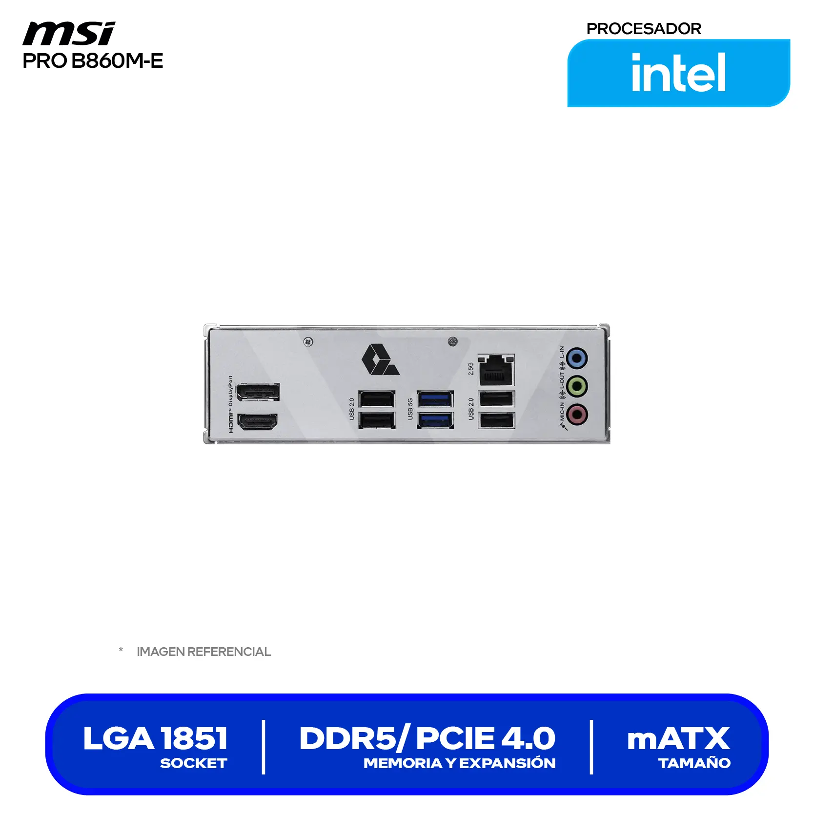 Placa madre MSI Pro B860M-E (PRO B860M-E) LGA1851, DDR5, mATX