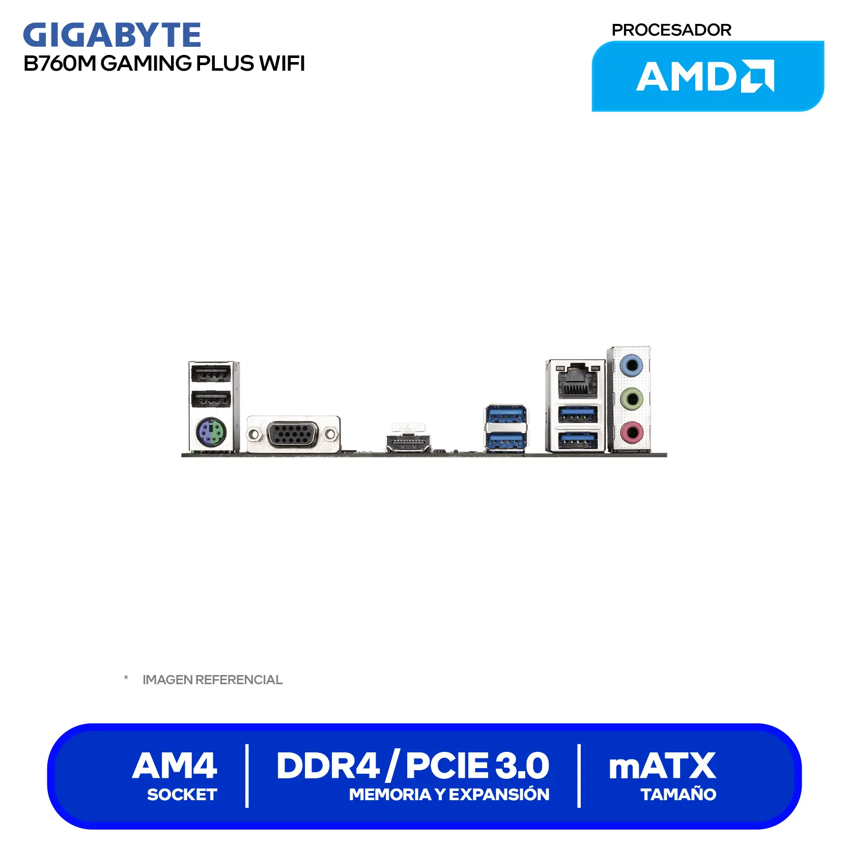 Placa Madre Gigabyte A520M K V2 (A520M K V2) AM4, DDR4, mATX