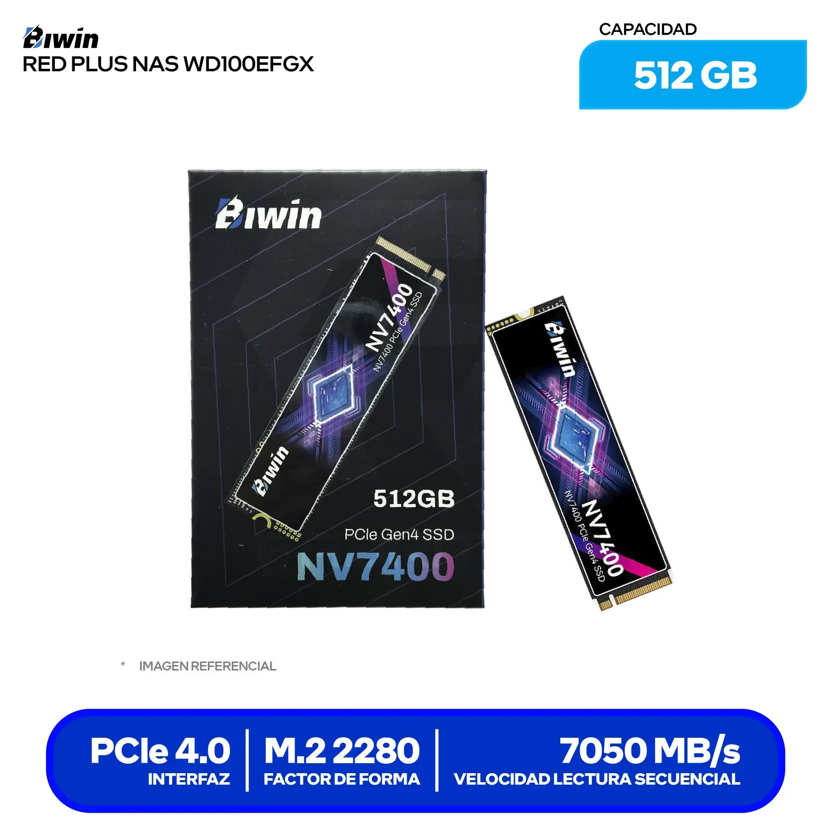 SSD Biwin Black Opal NV3500 512GB (BNV7400512G-RGX) M.2 2280, PCIe 4.0