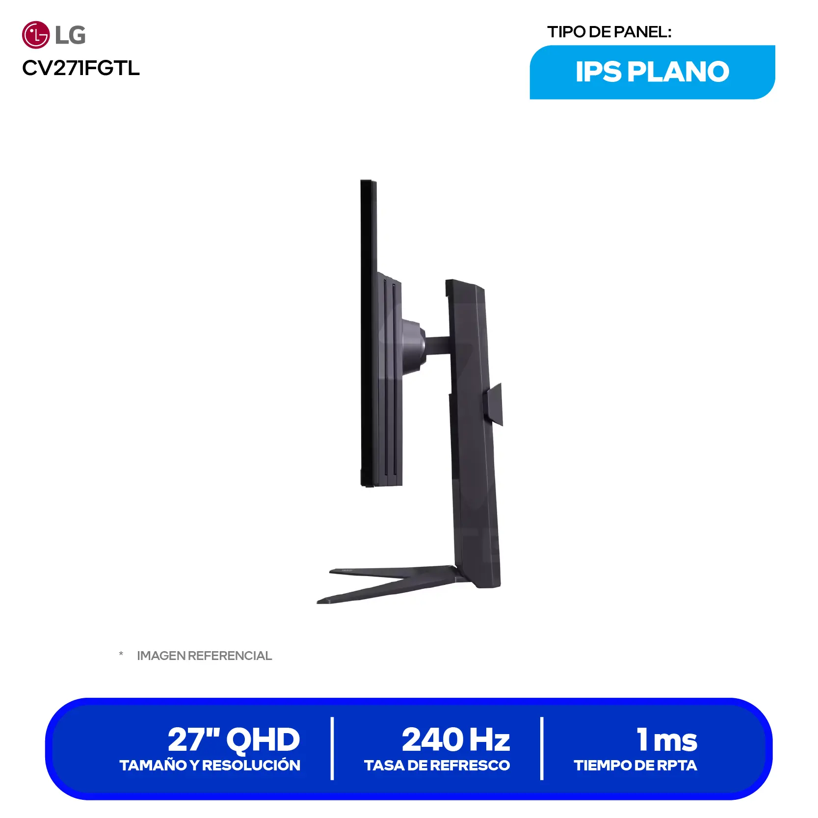 Monitor Gamer LG UltraGear 27" (27GR83Q-B) QHD, IPS, 240Hz, 1ms
