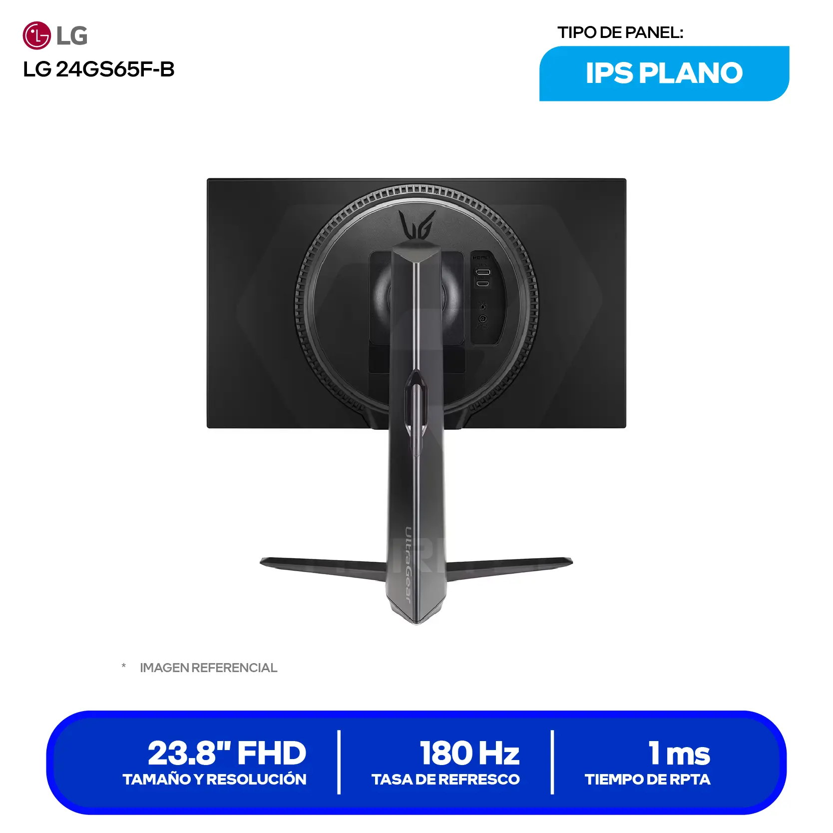Monitor Gaming LG UltraGear 23.8" (24GS65F-B) FHD, IPS, 180Hz, 1ms