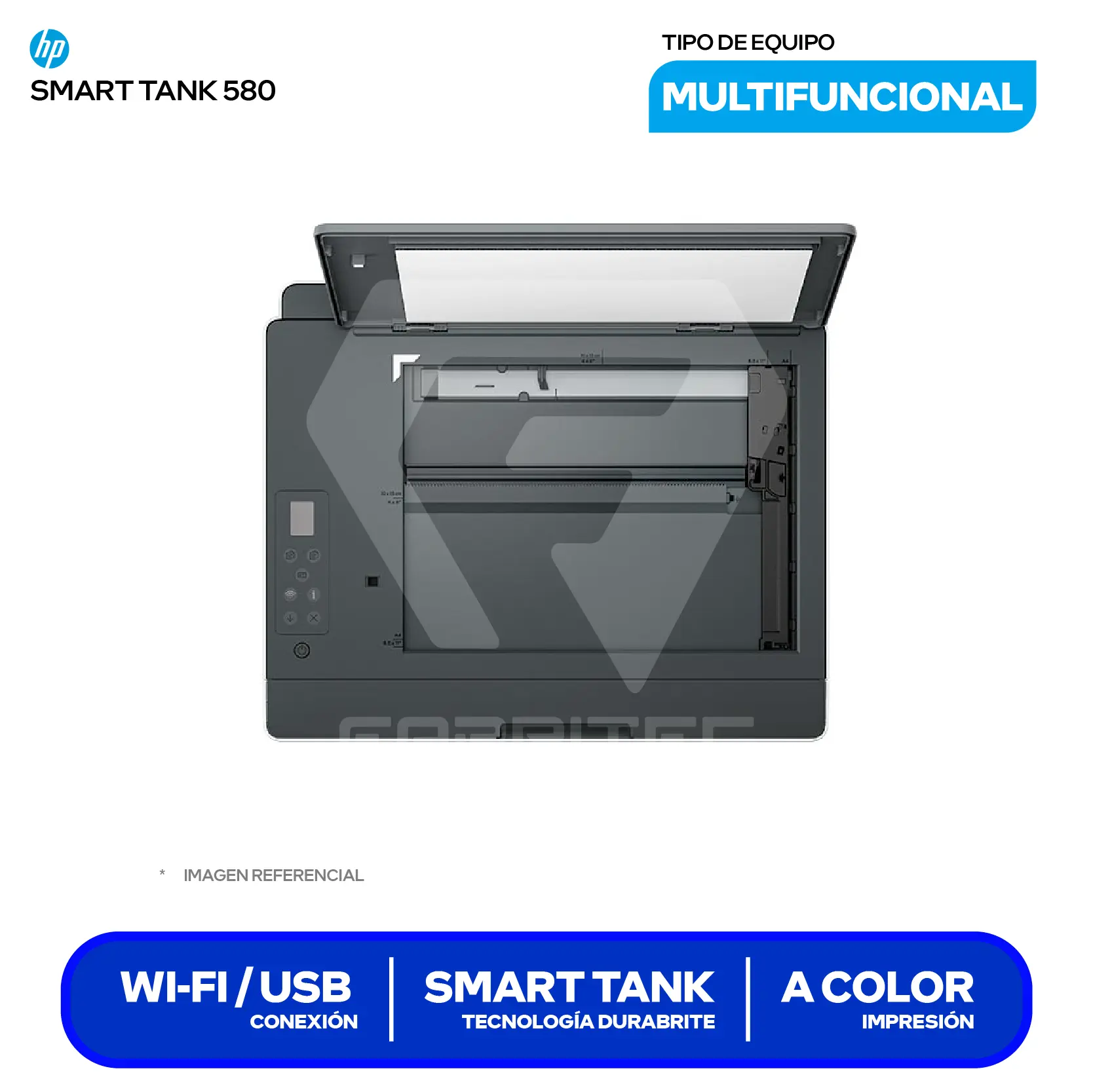 Impresora Multifuncional HP Smart Tank 580 (1F3Y2A#AKY) Bluetooh, WiFi