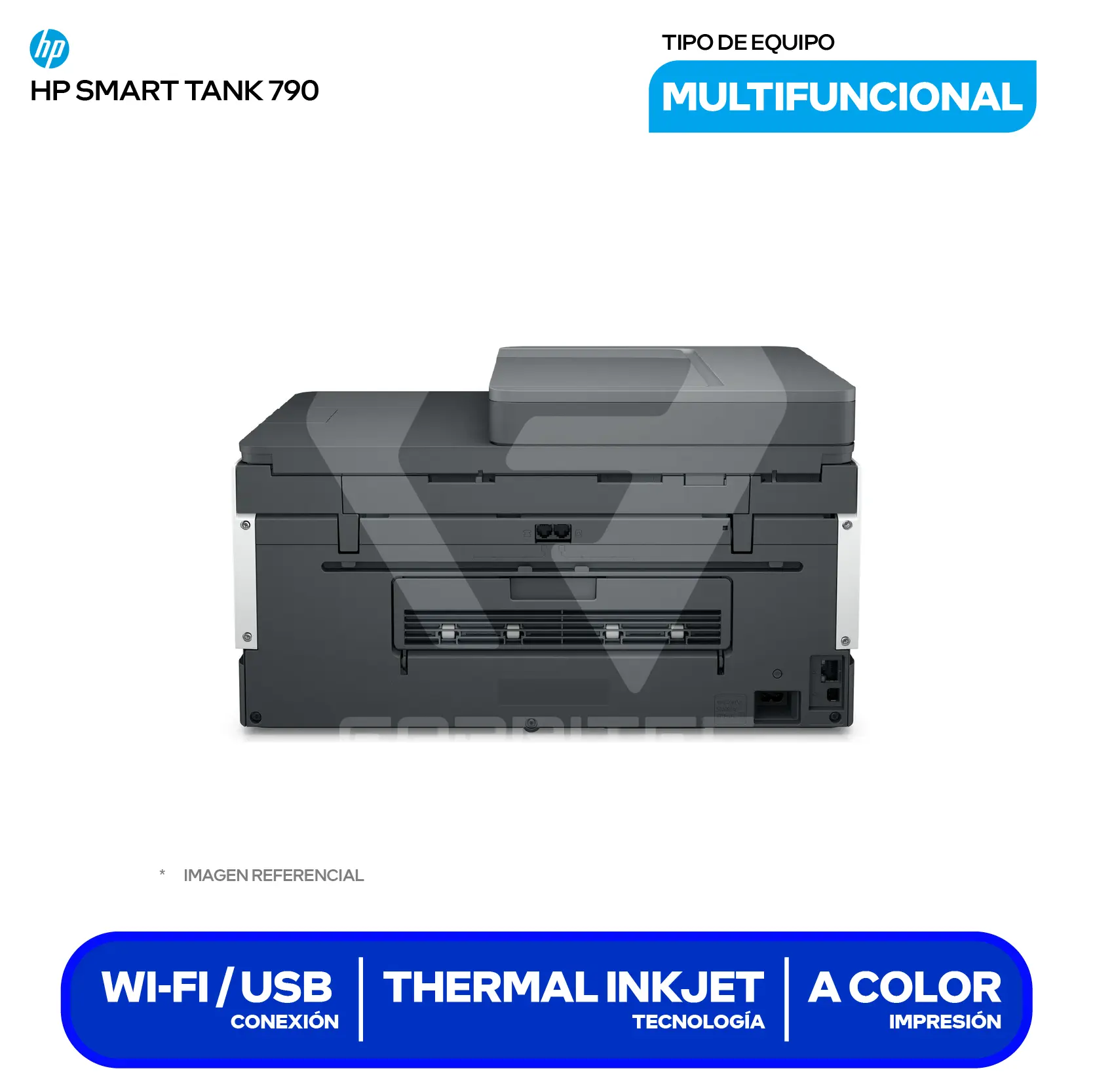 Impresora Multifuncional HP Smart Tank 790 (4WF66A#AKY) Bluetooh, Wi-Fi, USB