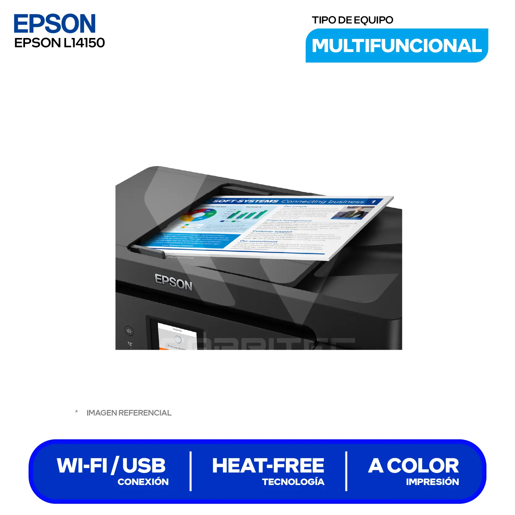 Impresora Multifuncional Epson EcoTank L14150 (C11CH96301) Wi-Fi, Ethernet, USB