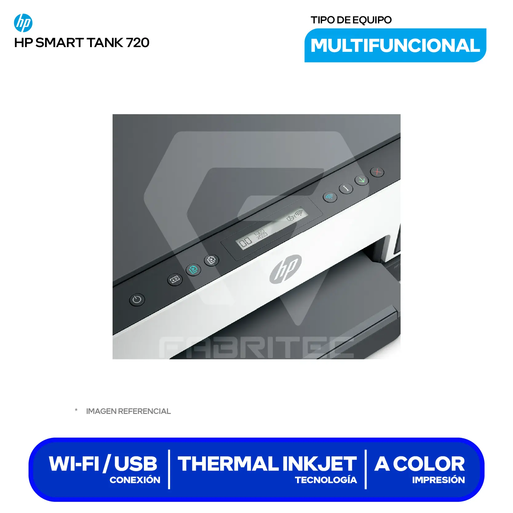 Impresora Multifuncional HP Smart Tank 720 (6UU46A#AKY) WiFi Dual Band