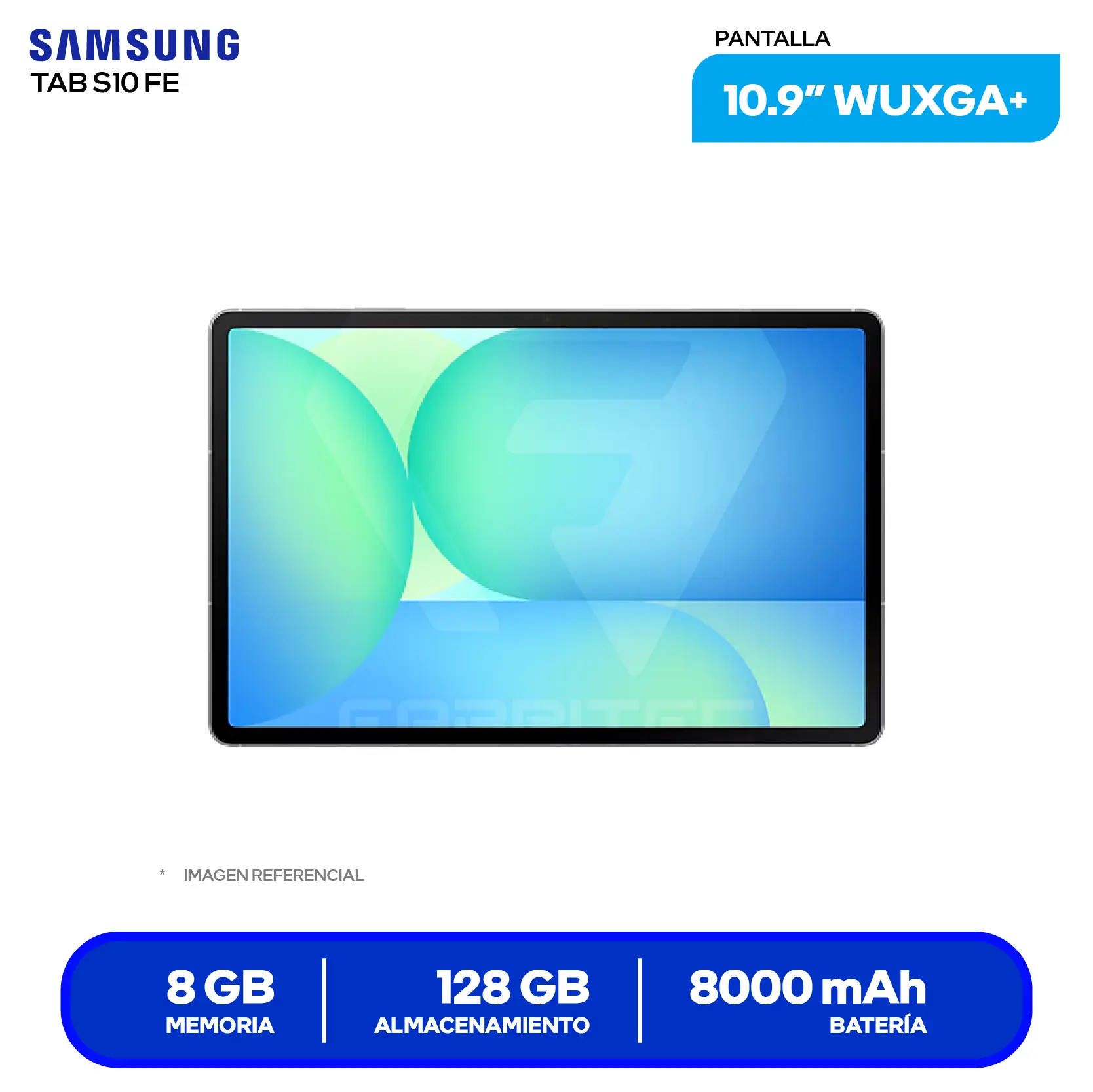 Tablet Samsung Galaxy Tab S10 FE (SM-X520NZAAPEO) 8GB RAM, 128GB, 10.9'' WUXGA+, Con Lápiz