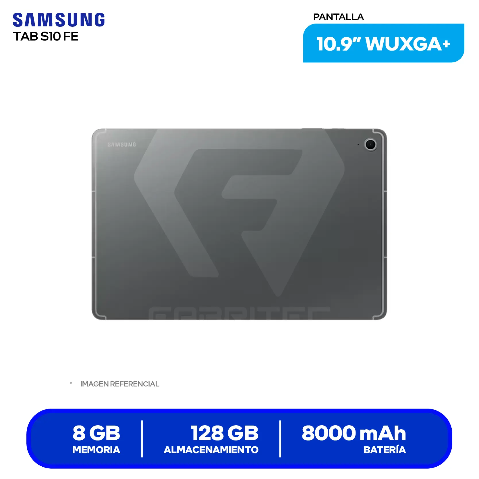 Tablet Samsung Galaxy Tab S10 FE (SM-X520NZAAPEO) 8GB RAM, 128GB, 10.9'' WUXGA+, Con Lápiz
