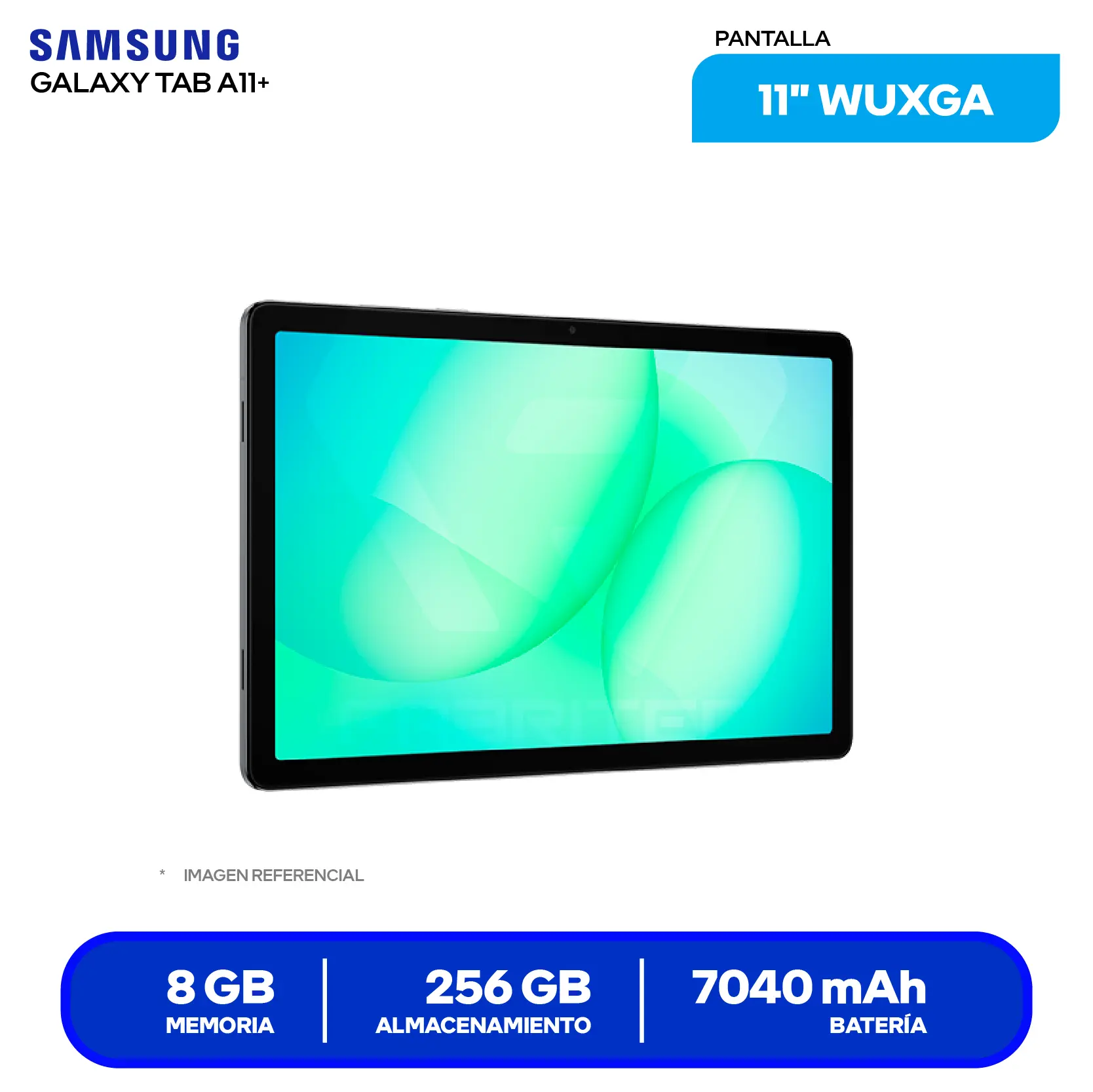 Tablet Samsung Galaxy Tab A11 Plus (SM-X230NZAEPEO) 8GB RAM, 256GB, 11'' WUXGA