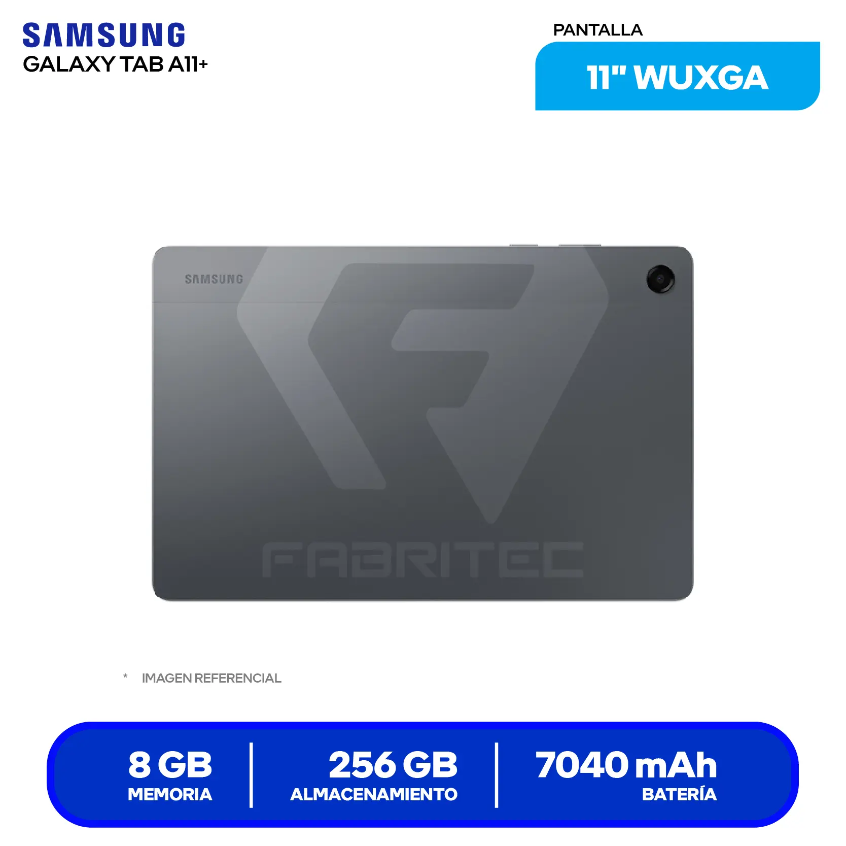 Tablet Samsung Galaxy Tab A11 Plus (SM-X230NZAEPEO) 8GB RAM, 256GB, 11'' WUXGA