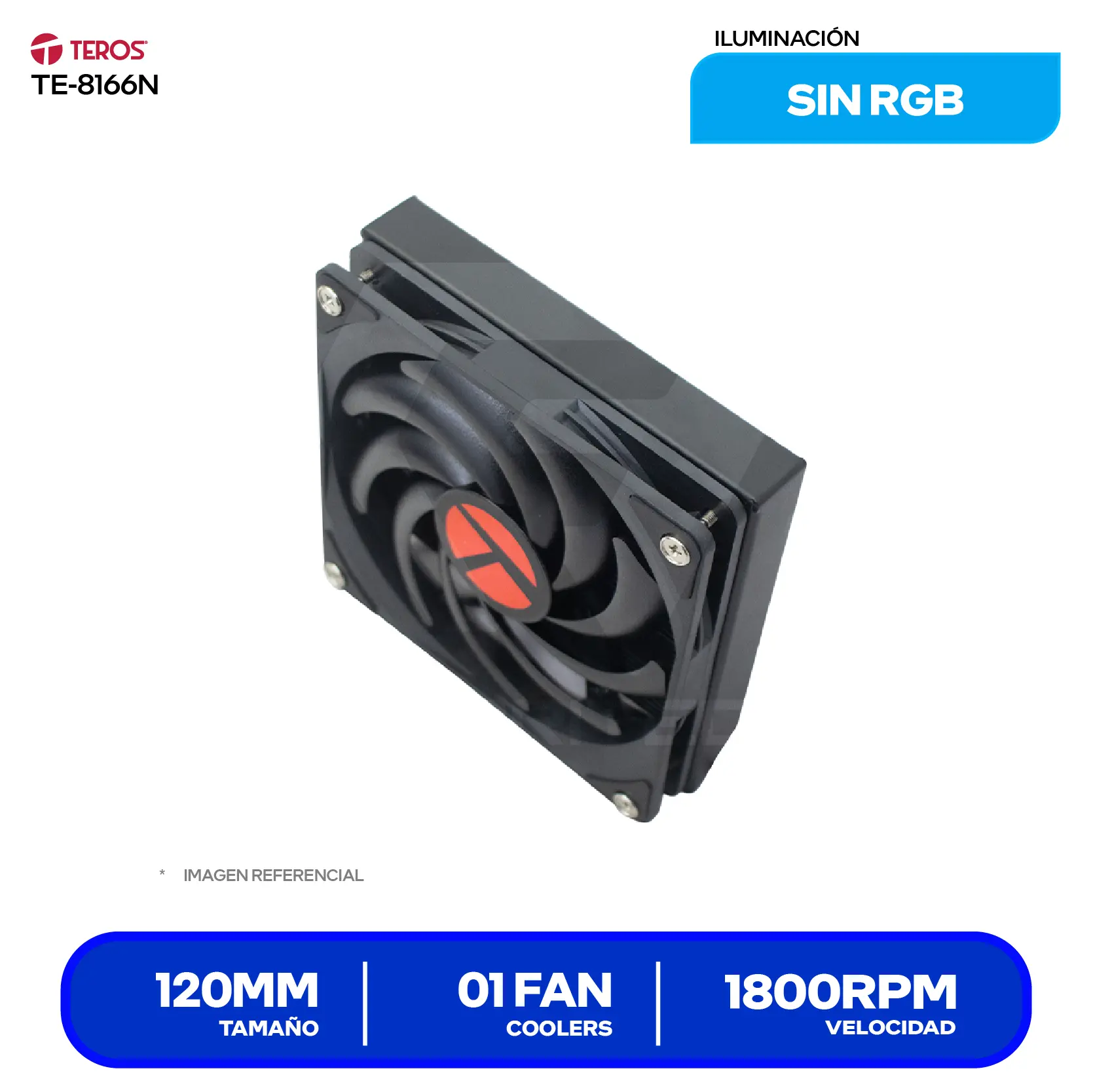 Cooler de procesador Teros TE-8166N (TE-8166N) 120mm, Intel / AMD, PWM