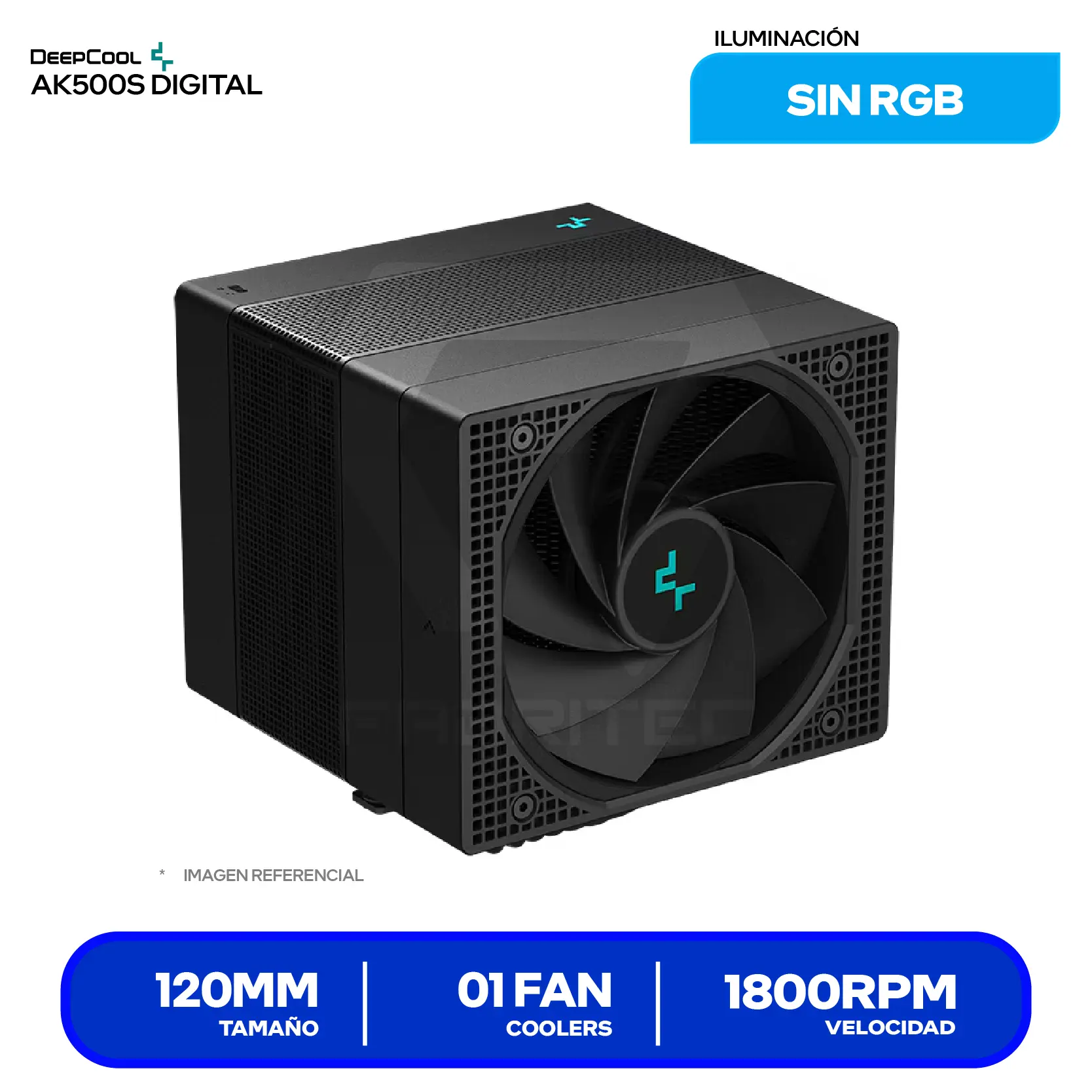 Cooler de procesador DeepCool Assassin IV (R-ASN4-BKNNMT-G) Doble Torre, Intel / AMD, Sin iluminación