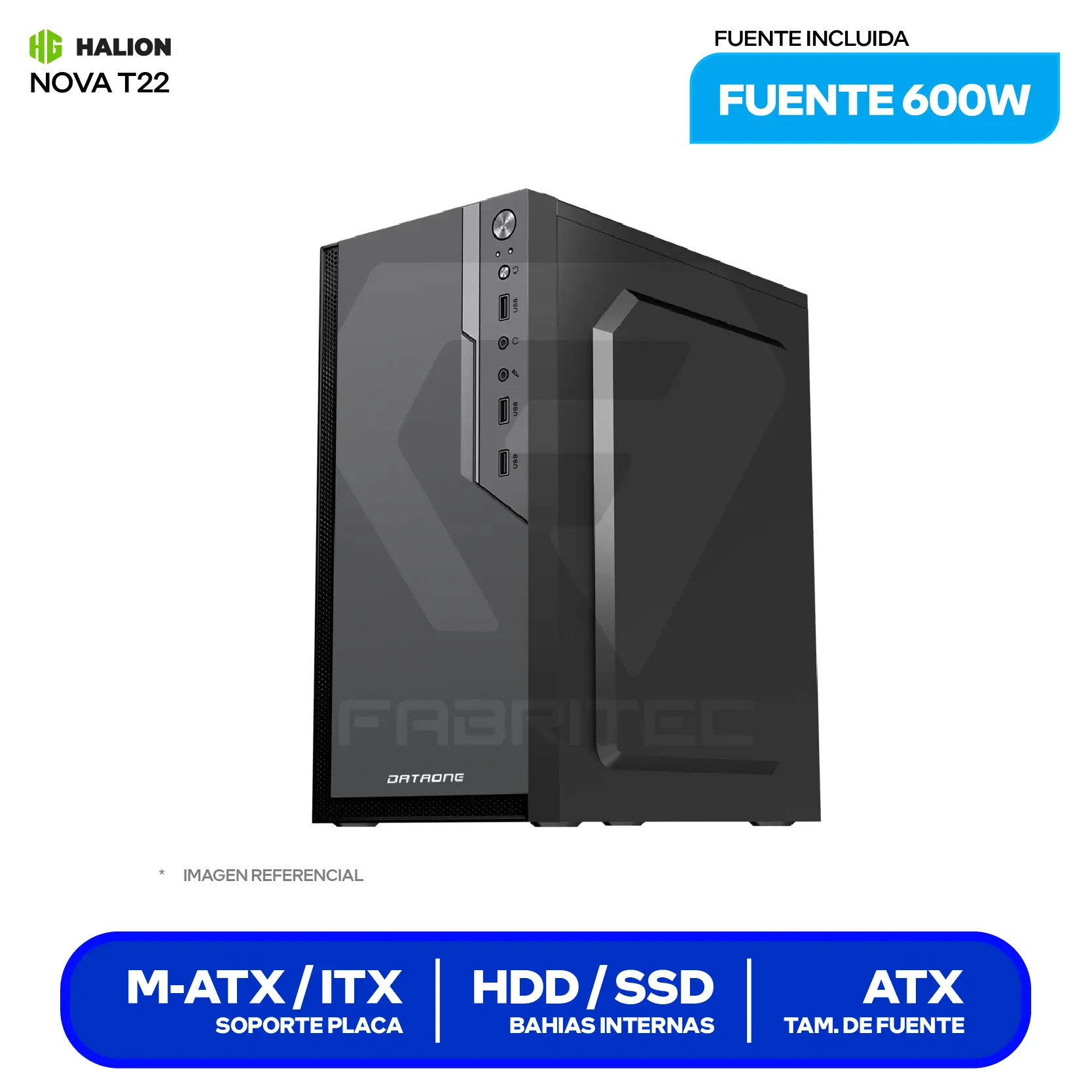 Case Dataone Nova T22 (Nova T22) Con fuente de 600W