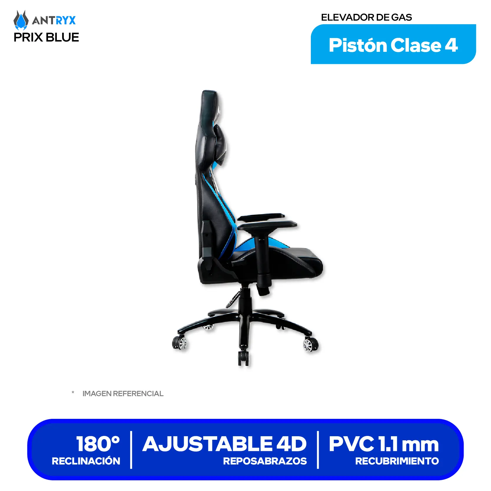Silla Gamer Antryx Xtreme Racing Prix RV Blue 4D Azul (AXR-6610-4BE)