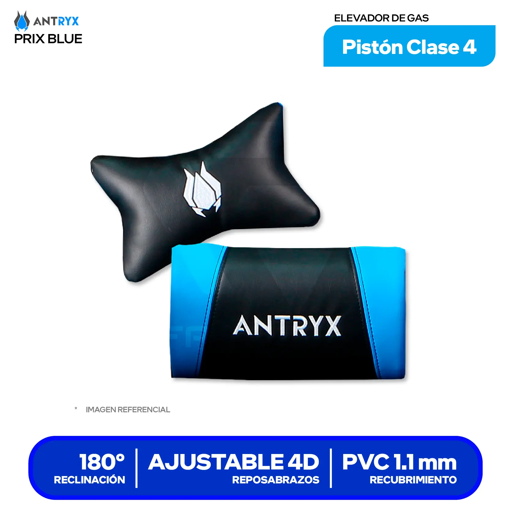 Silla Gamer Antryx Xtreme Racing Prix RV Blue 4D Azul (AXR-6610-4BE)