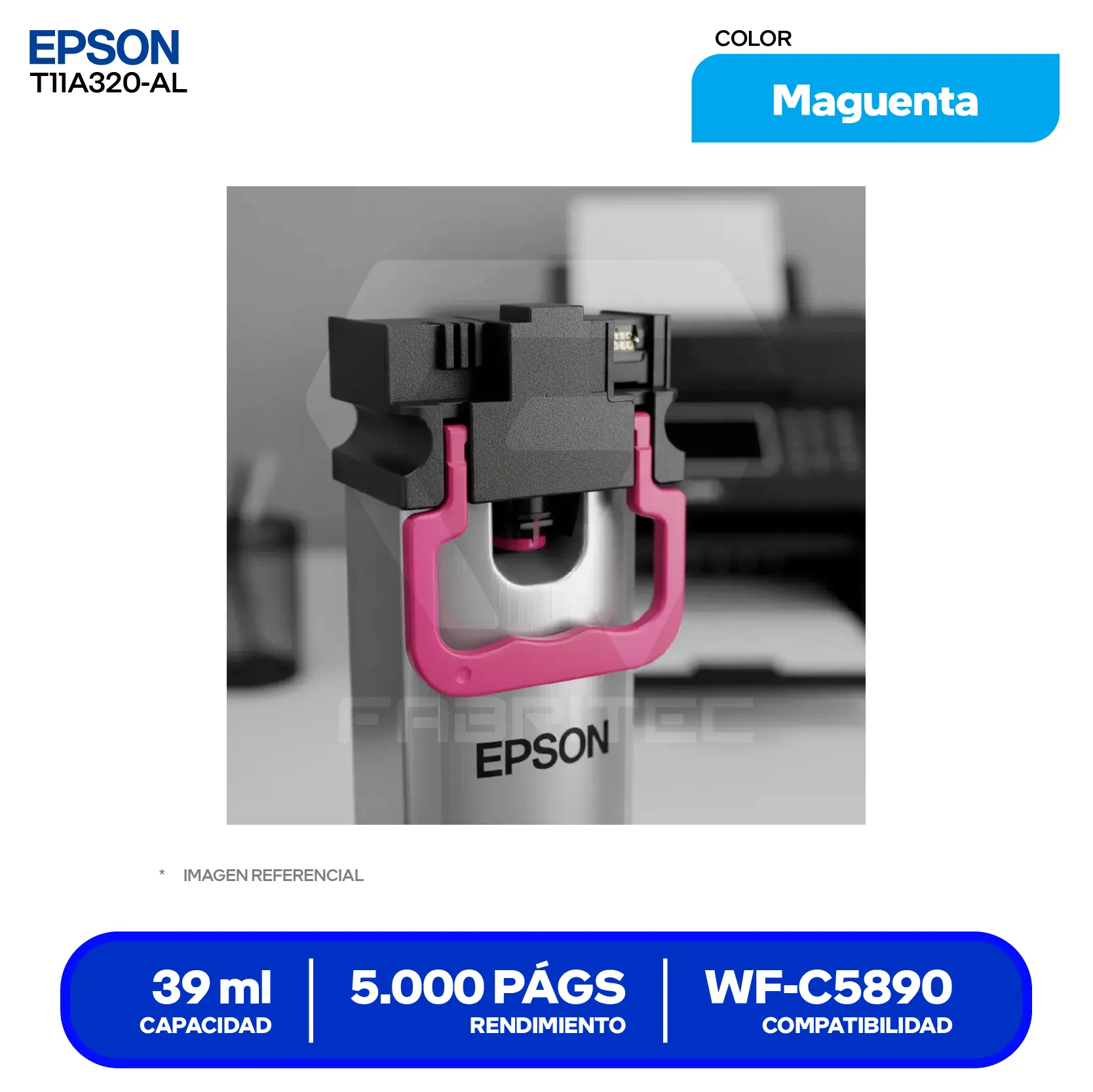Bolsa de Tinta Epson T11A320-AL Magenta (T11A320-AL)