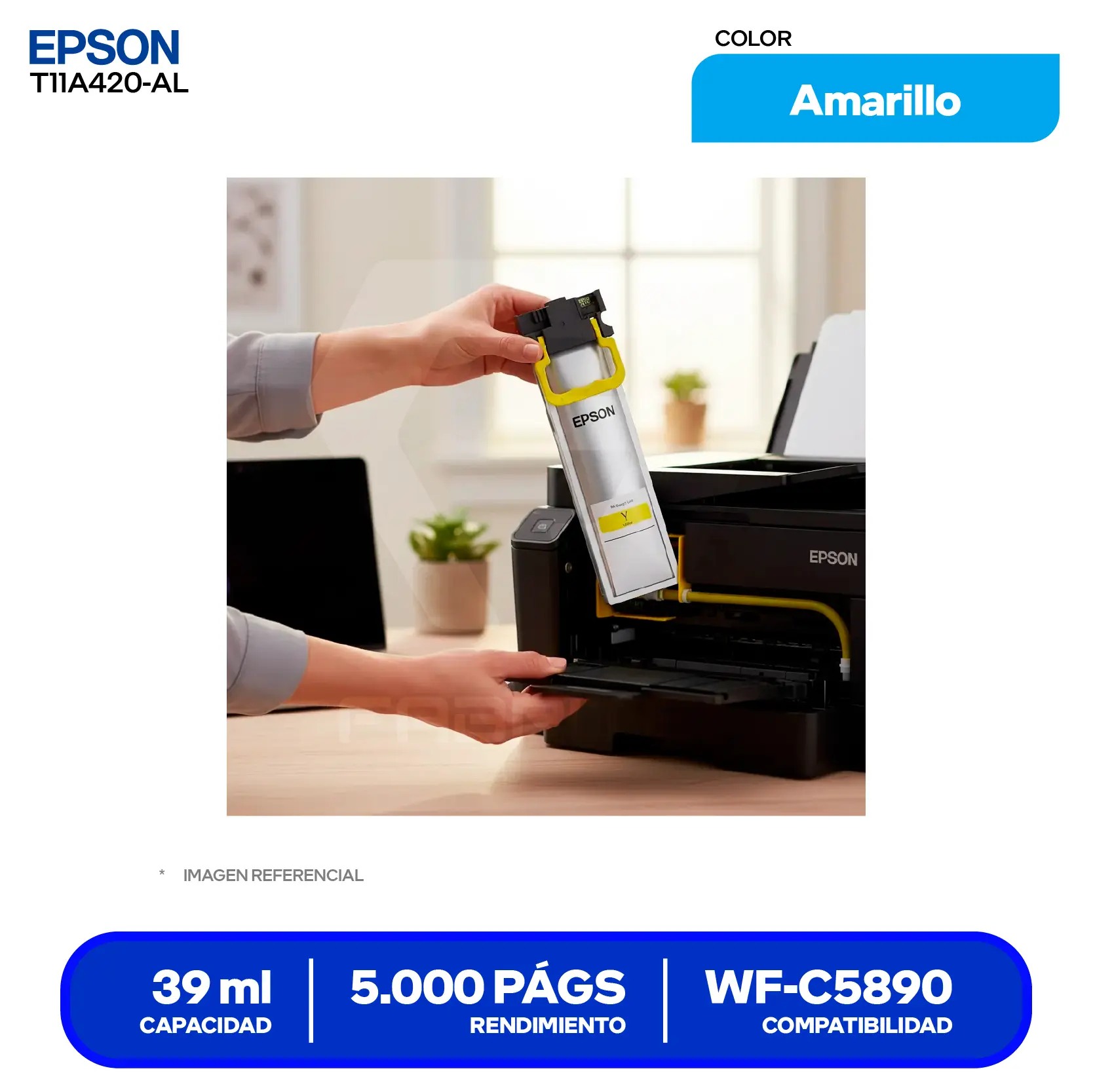 Bolsa de Tinta Epson T11A420-AL Amarillo (T11A420-AL)