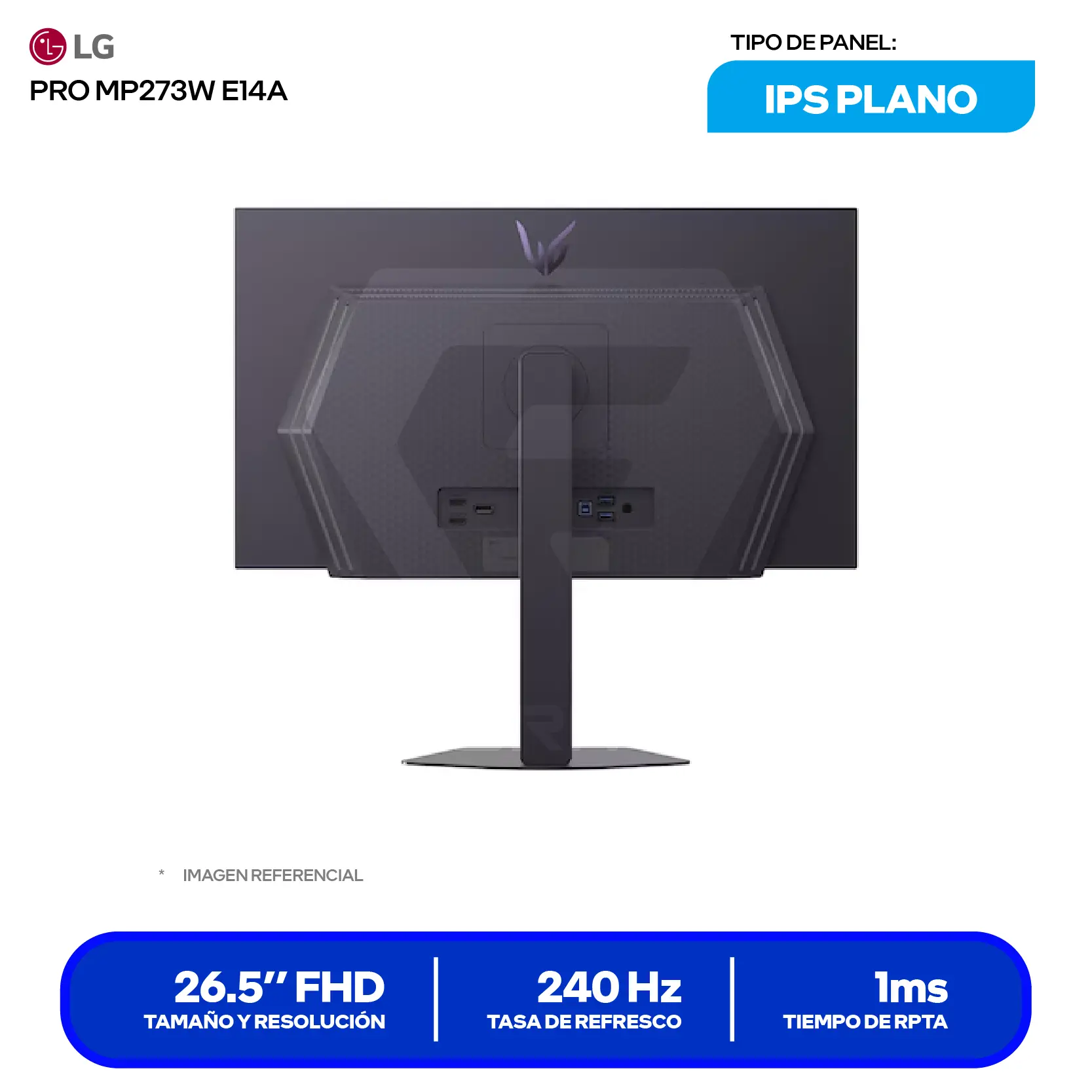 Monitor LG UltraGear 27" OLED QHD (27GX704A-B) QHD, 240Hz, 0.03ms, Plano