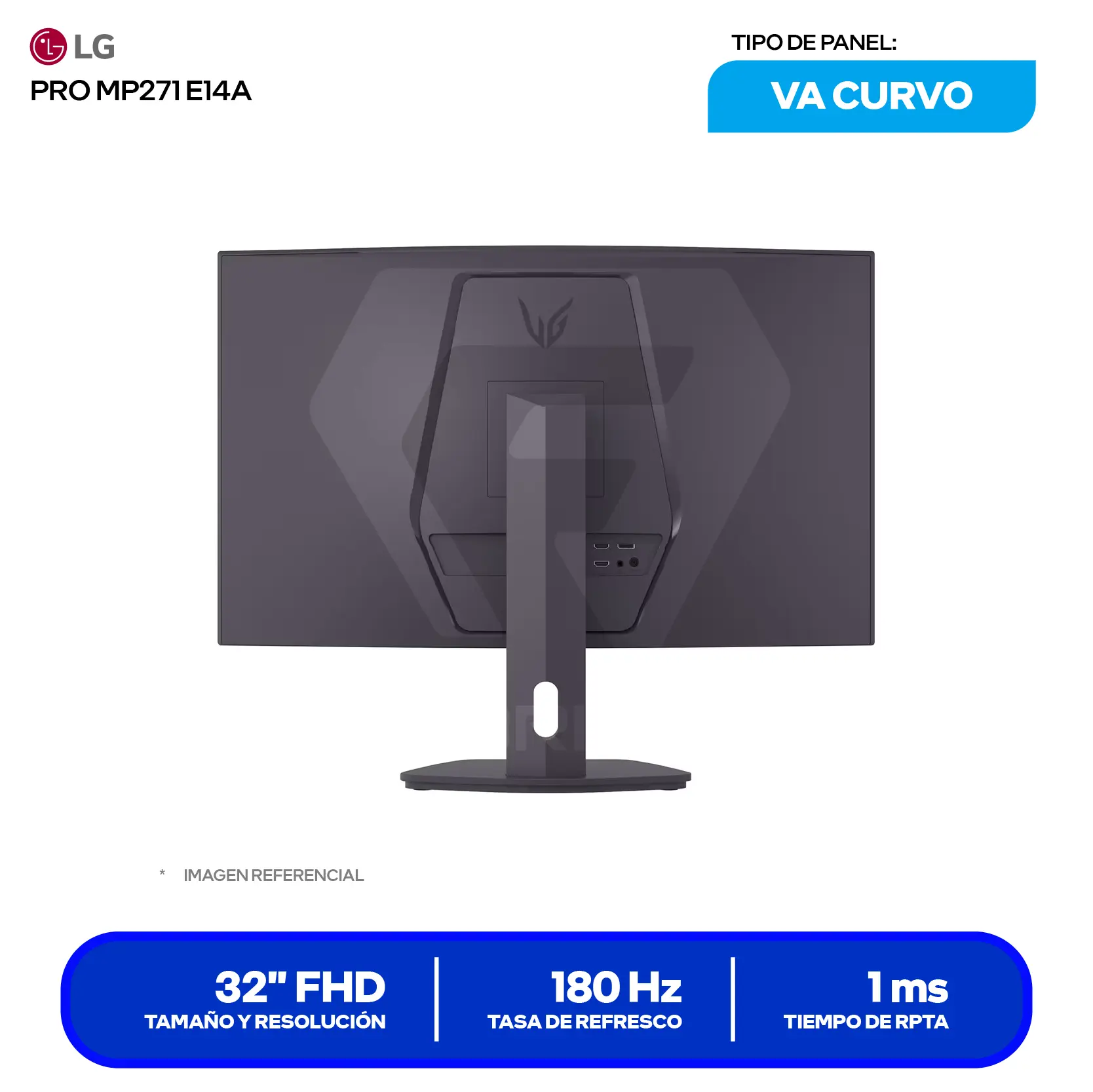 Monitor LG UltraGear G6 32" VA (32G600A-B) QHD, 180Hz, 1ms, Curvo