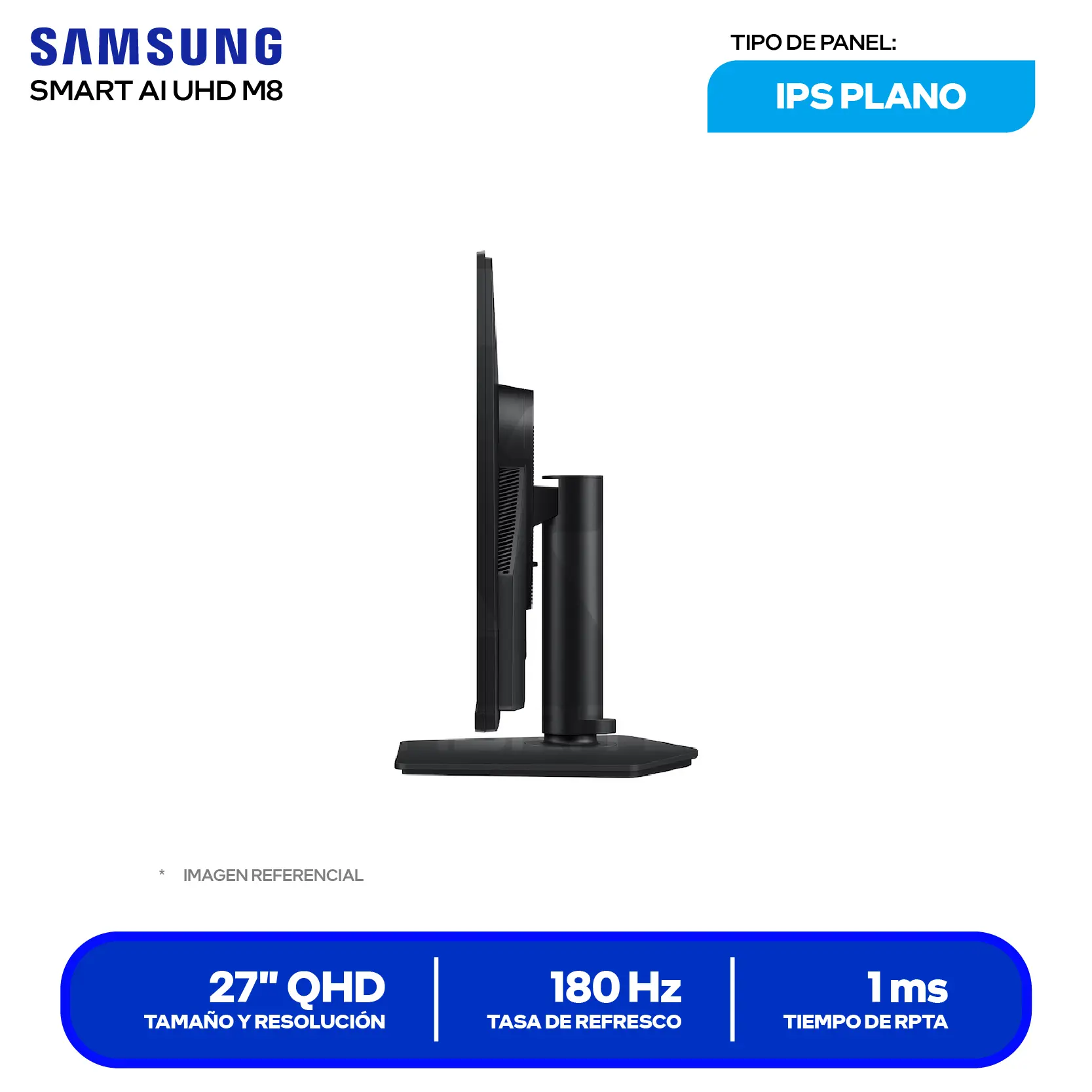 Samsung Odyssey G5 27'' IPS (LS27FG500ELXPE) QHD, 180Hz, 1ms, Plano