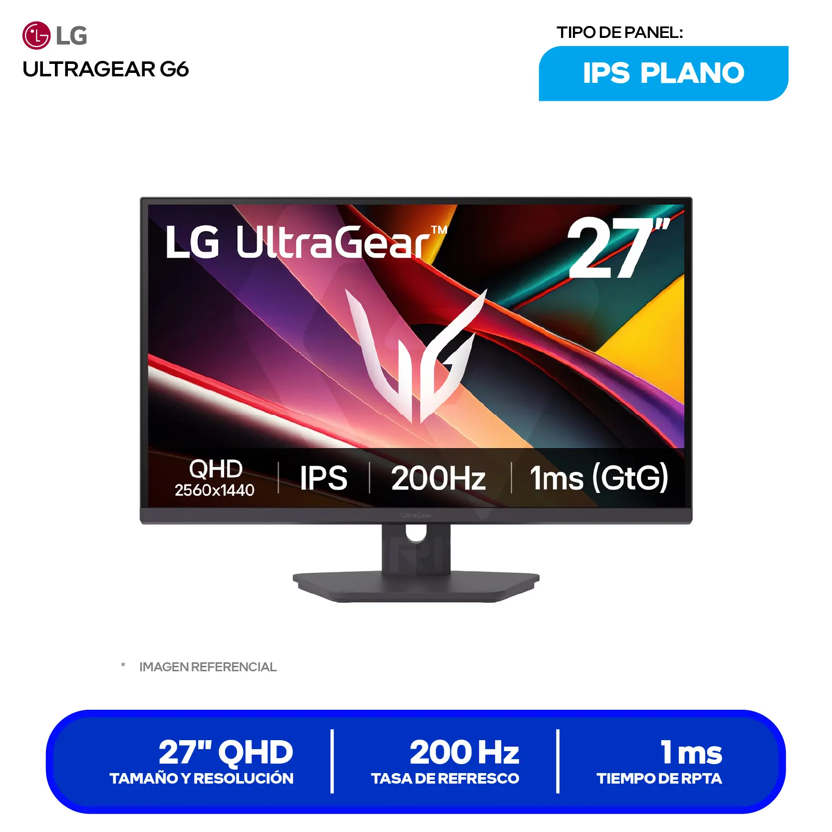 LG UltraGear 27G610A-B (27G610A-B) QHD, 200Hz, 1ms, Plano