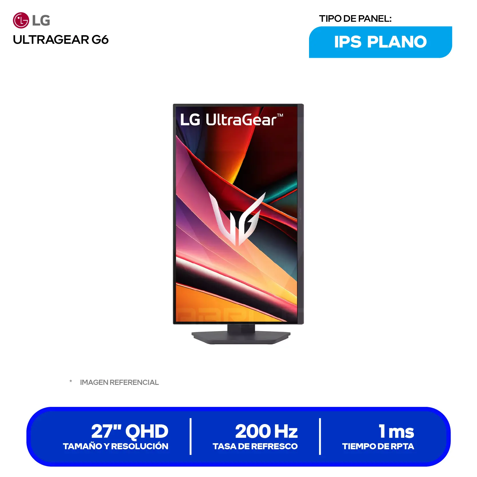 LG UltraGear 27G610A-B (27G610A-B) QHD, 200Hz, 1ms, Plano