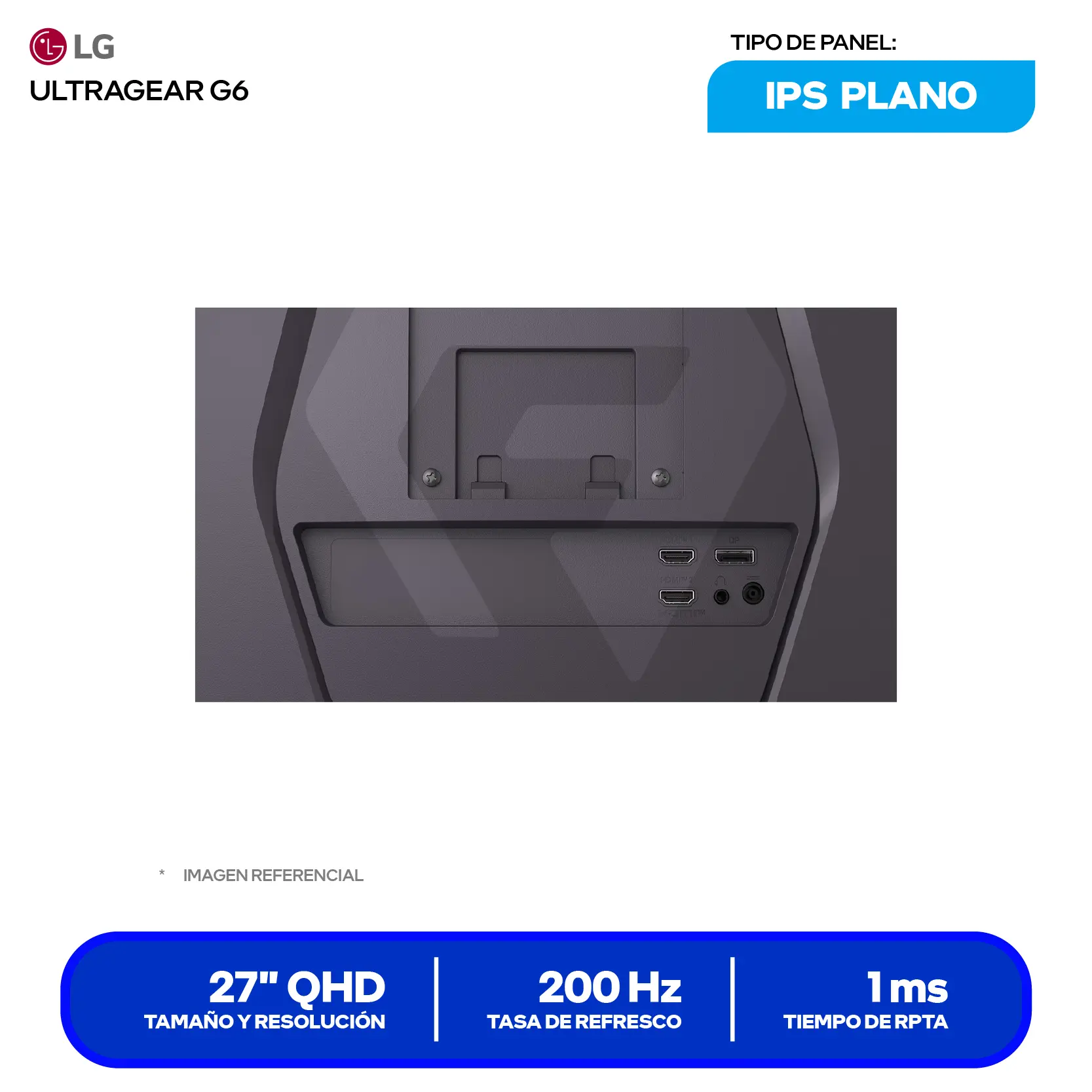 LG UltraGear 27G610A-B (27G610A-B) QHD, 200Hz, 1ms, Plano