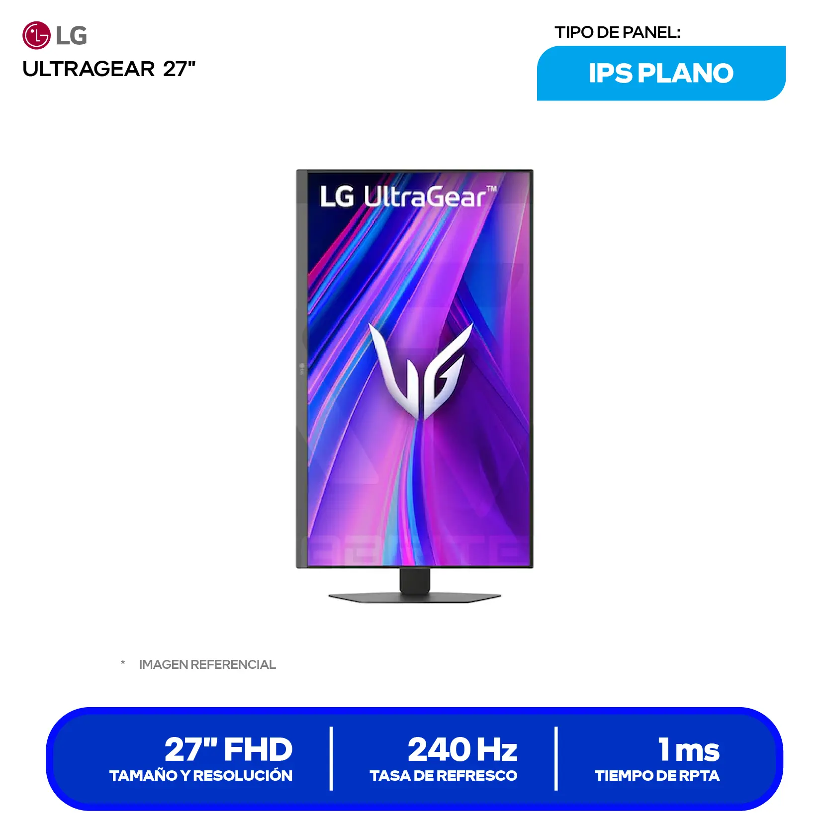 LG UltraGear G4 (27G440A-B) FHD, 240Hz, 1ms, Plano