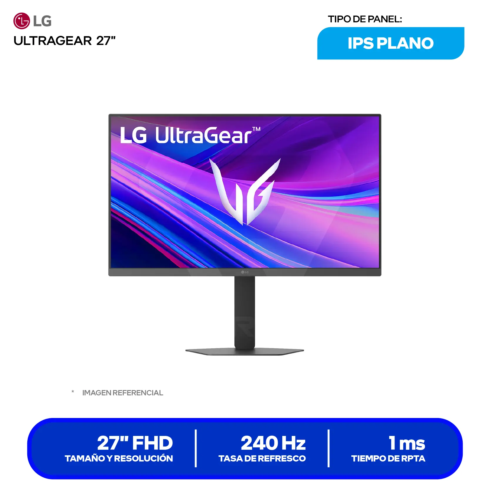 LG UltraGear G4 (27G440A-B) FHD, 240Hz, 1ms, Plano