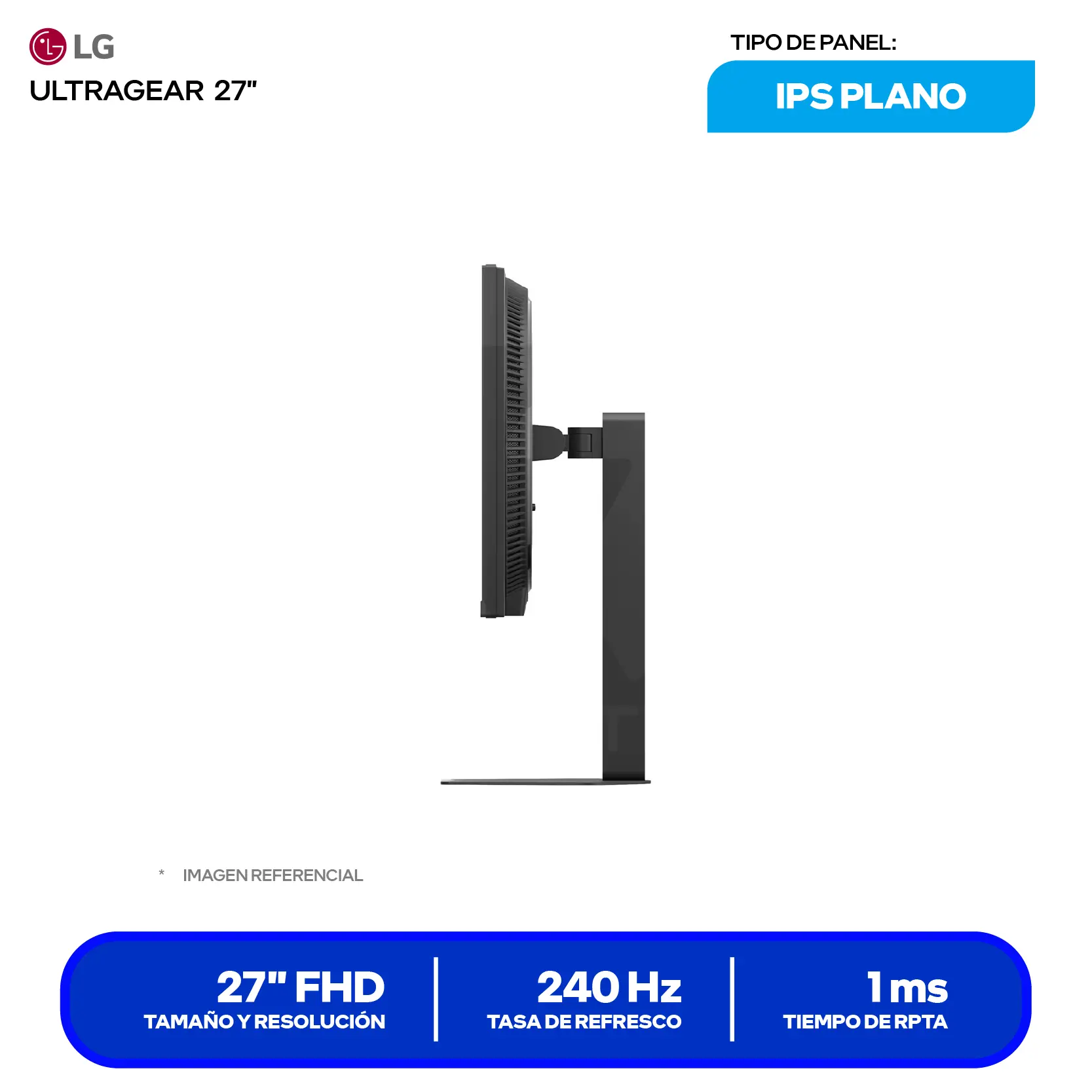 LG UltraGear G4 (27G440A-B) FHD, 240Hz, 1ms, Plano