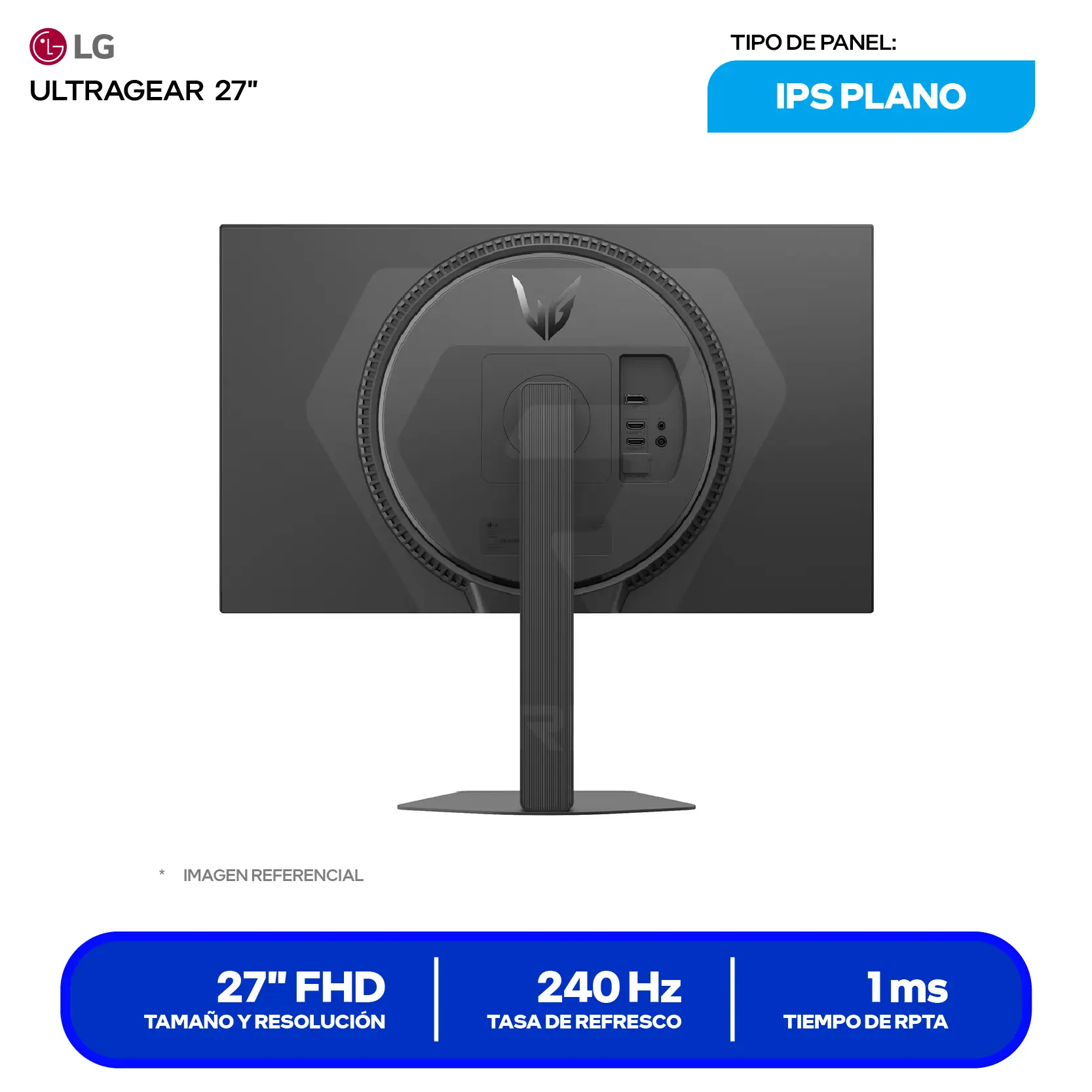 LG UltraGear G4 (27G440A-B) FHD, 240Hz, 1ms, Plano