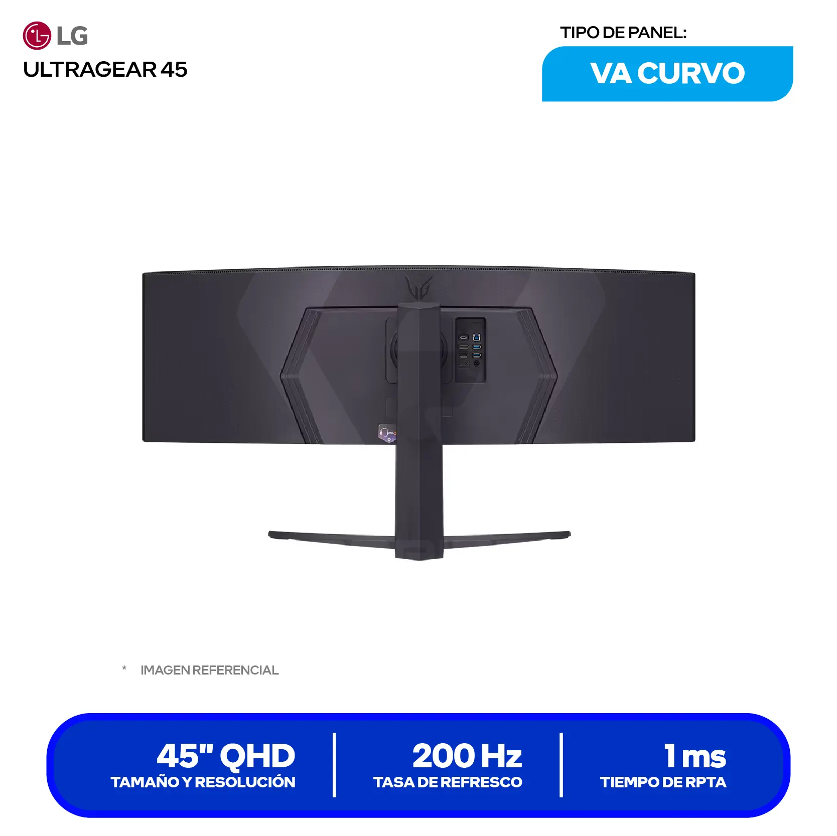 LG UltraGear 45GR75DC-B 45'' VA (45GR75DC-B) DQHD, 200Hz, 1ms, Curvo