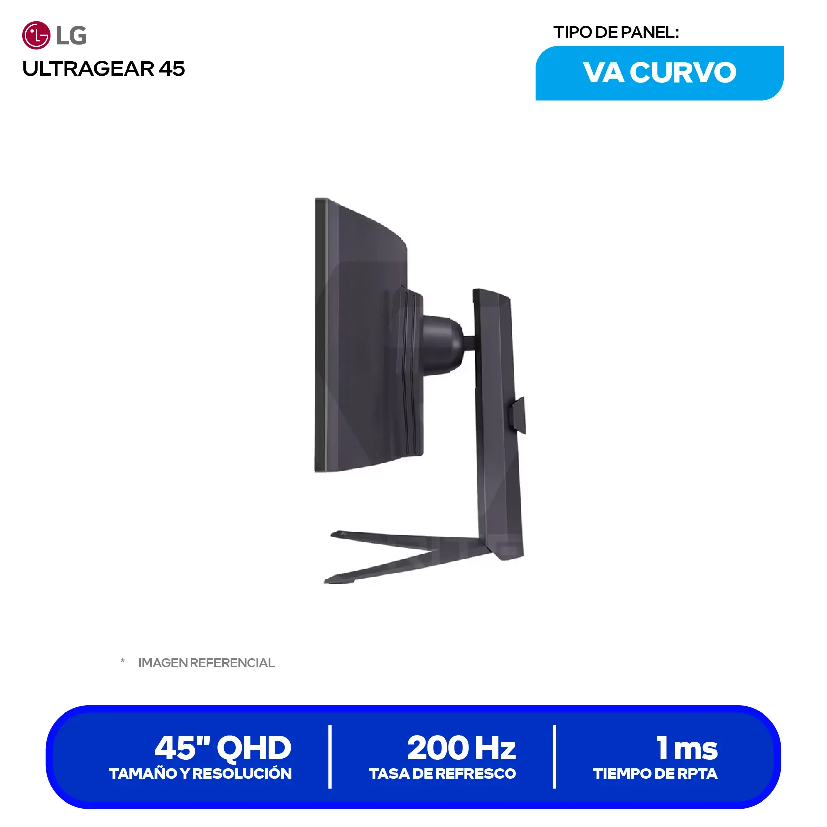 LG UltraGear 45GR75DC-B 45'' VA (45GR75DC-B) DQHD, 200Hz, 1ms, Curvo
