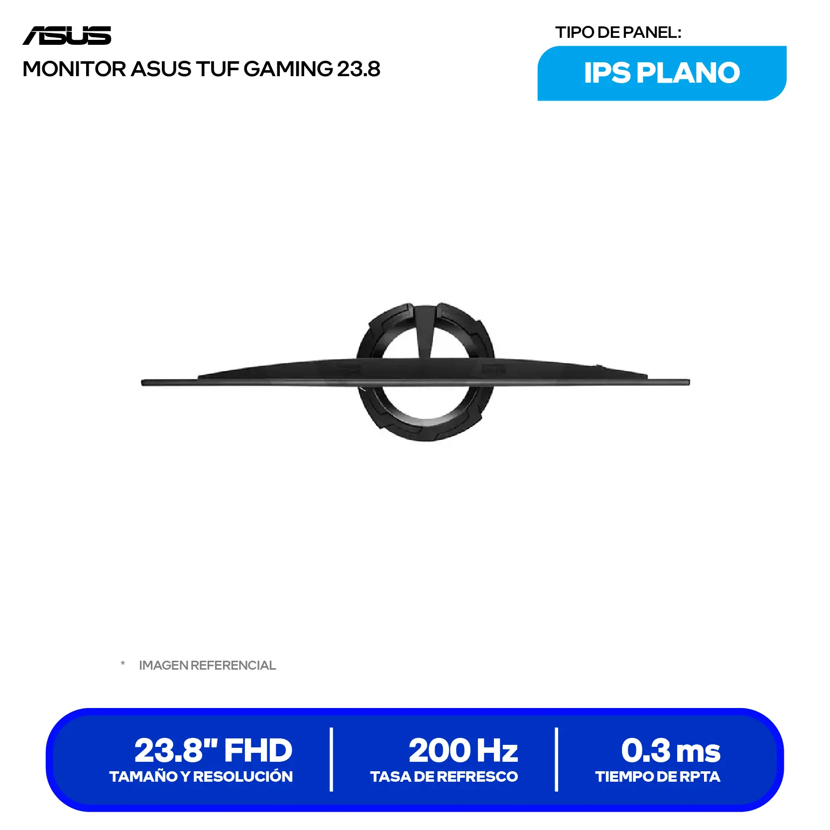 Monitor Asus TUF Gaming 23.8'' IPS (VG249Q5R) FHD, 200Hz, 1ms, Plano, Altavoces Integrados