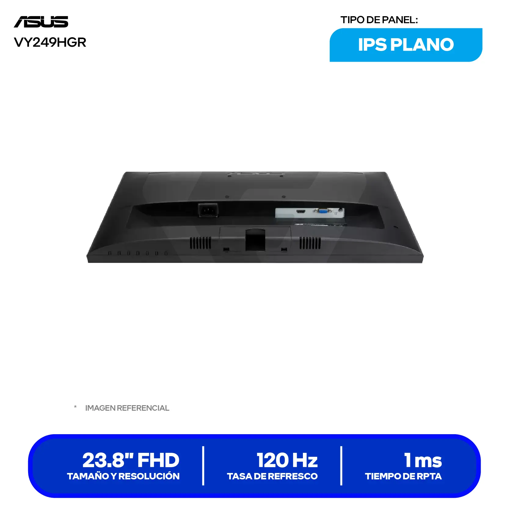 Monitor Asus 23.8'' IPS (VY249HGR) FHD, 120Hz, 1ms MPRT, Plano