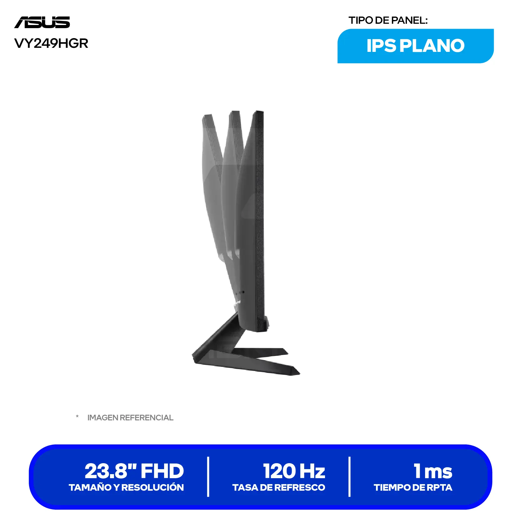 Monitor Asus 23.8'' IPS (VY249HGR) FHD, 120Hz, 1ms MPRT, Plano