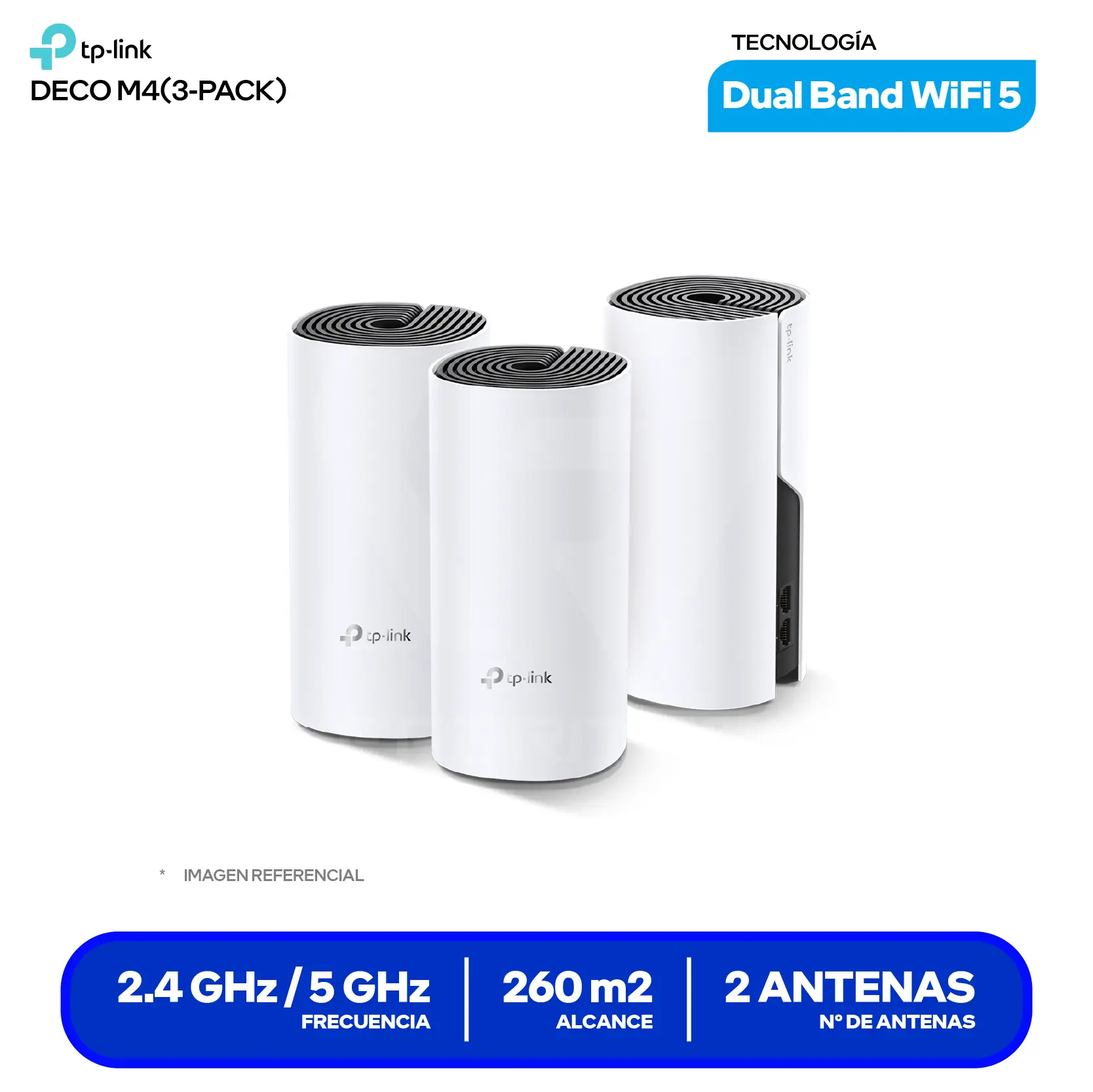 Sistema Mesh TP-Link Deco M4 AC1200 (0150502940) Doble Banda, 3 Unidades
