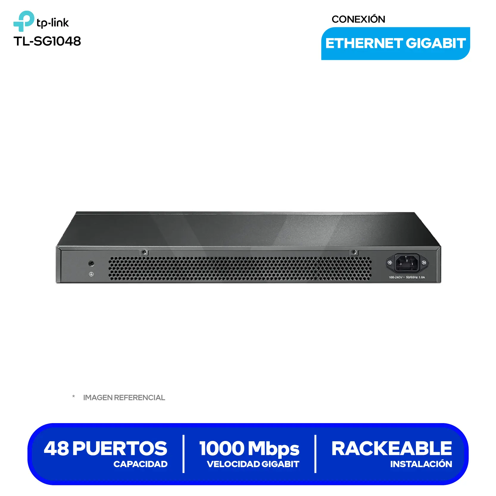 Switch de Escritorio TP-Link TL-SG1048 (TL-SG1048) 48 Puertos, 10/100/1000Mbps